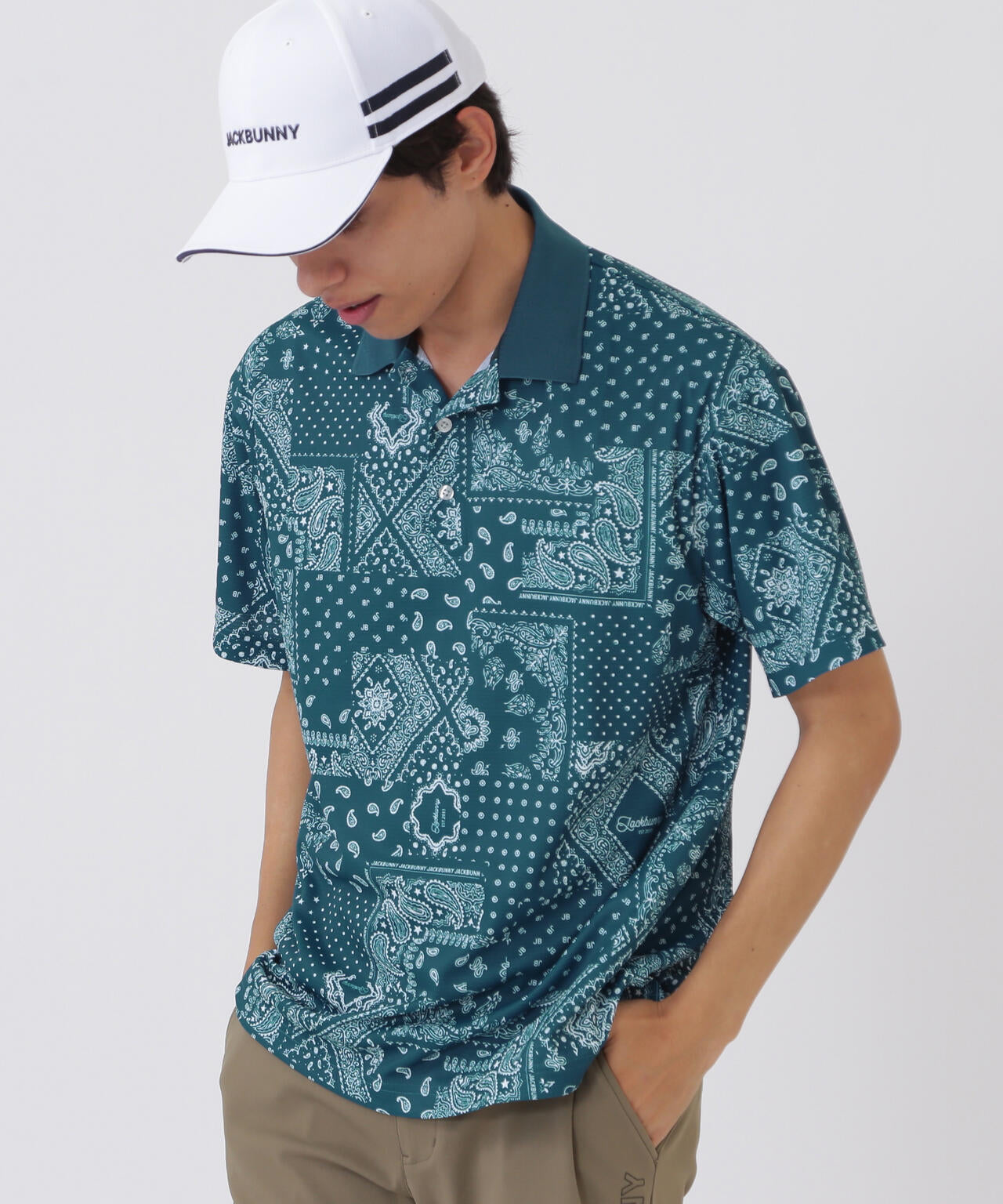 ASEIYARNライトワッフル半袖ポロシャツ (MENS) | Jack Bunny