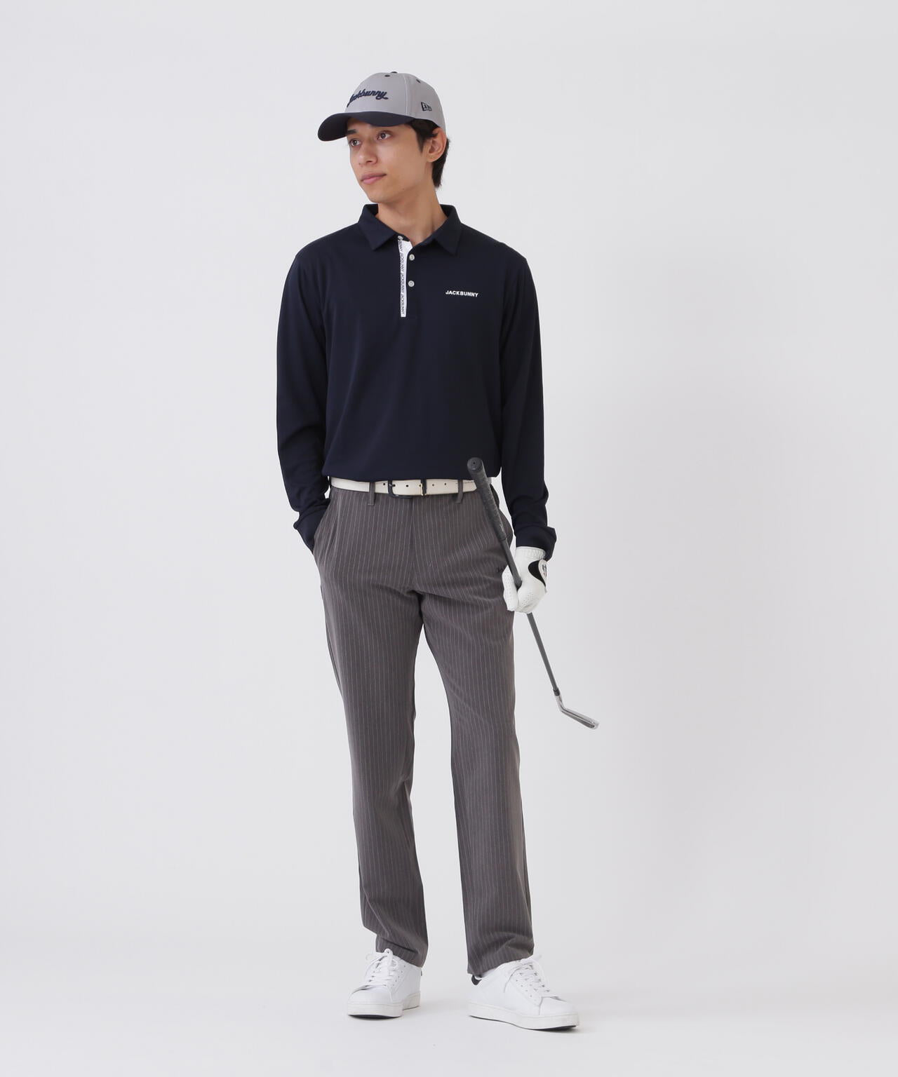 HyperHelixポンチ長袖ポロシャツ (MENS) | Jack Bunny!!（ジャック