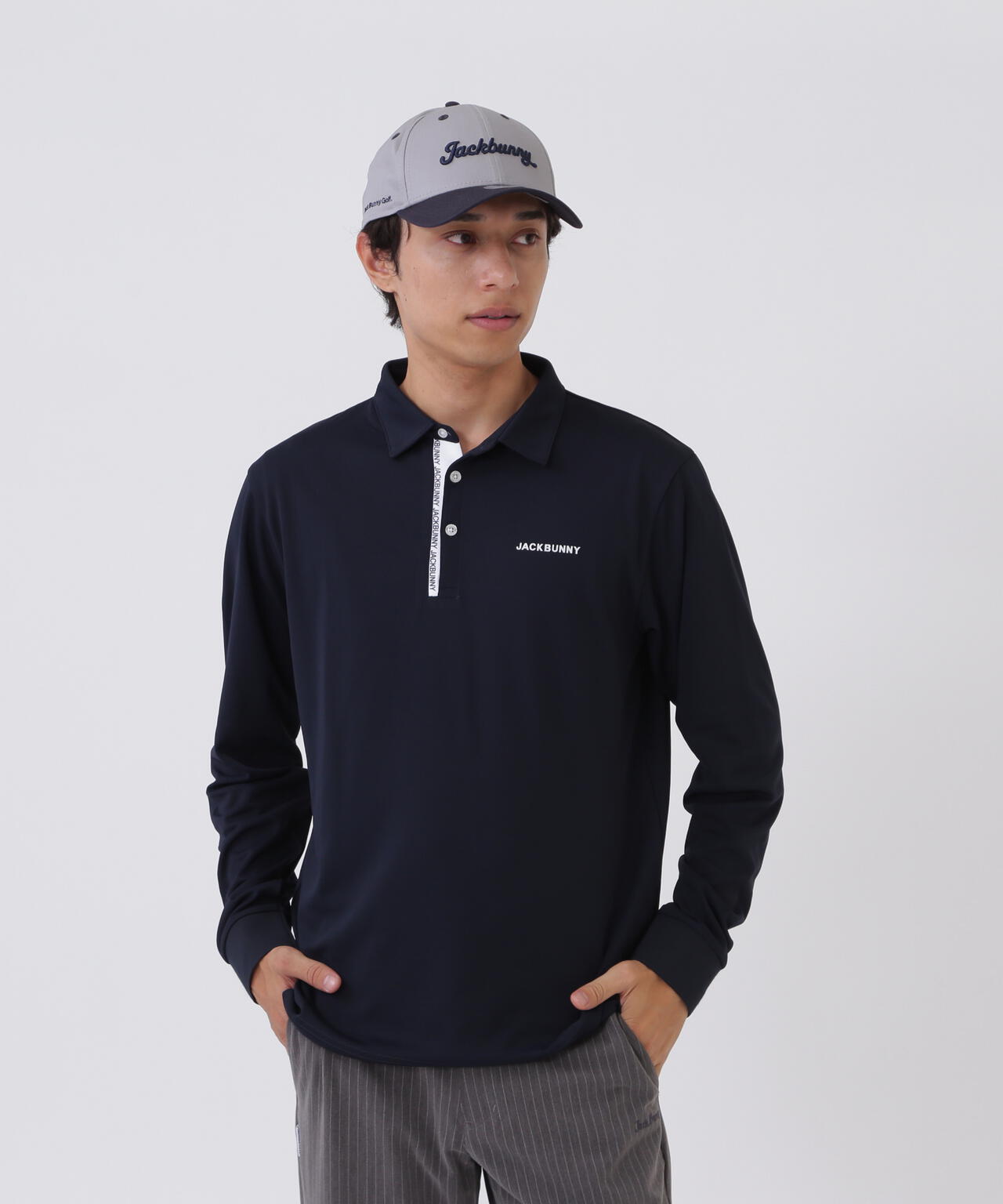 HyperHelixポンチ長袖ポロシャツ (MENS) | Jack Bunny!!（ジャック