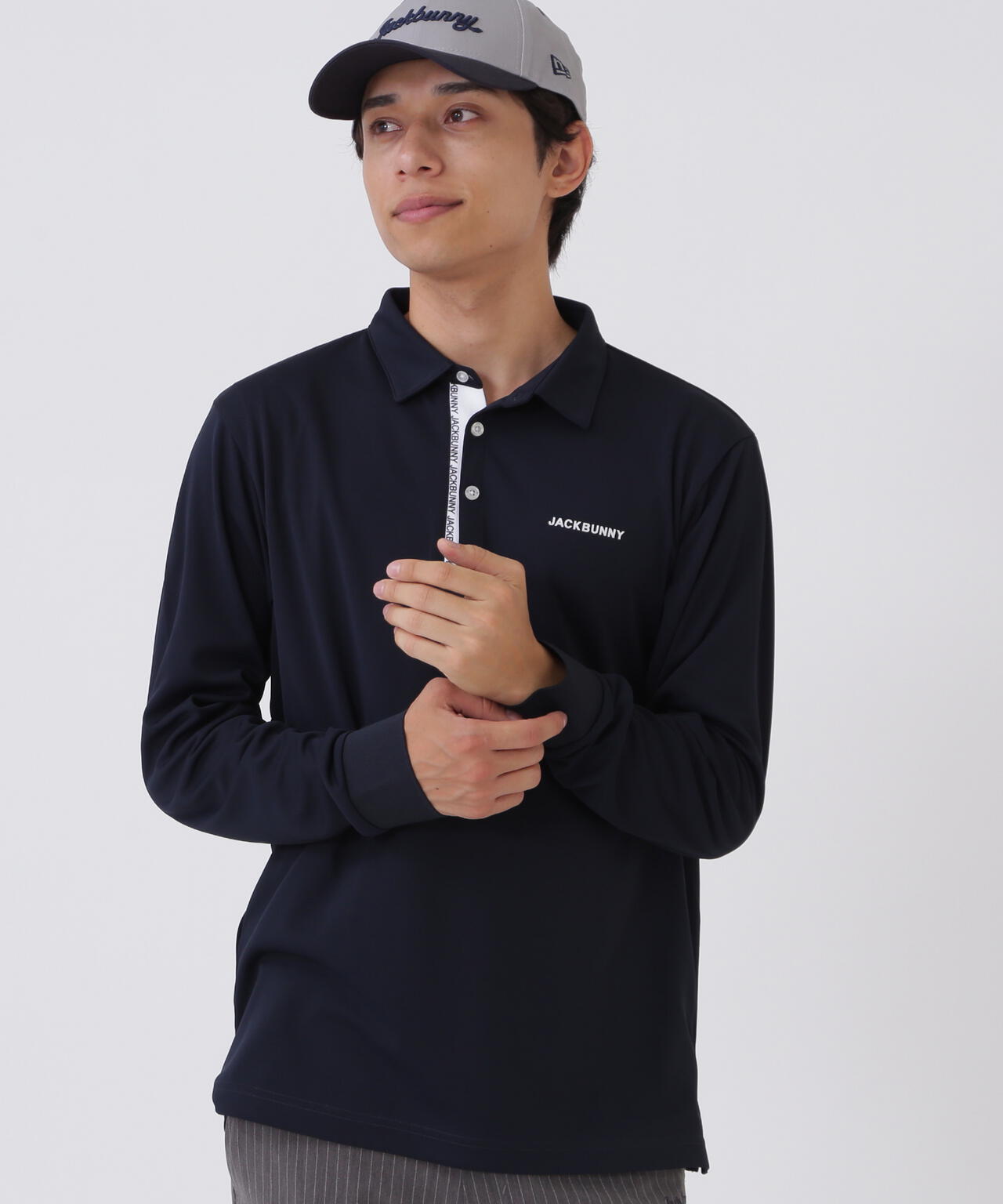 HyperHelixポンチ長袖ポロシャツ (MENS) | Jack Bunny!!（ジャック
