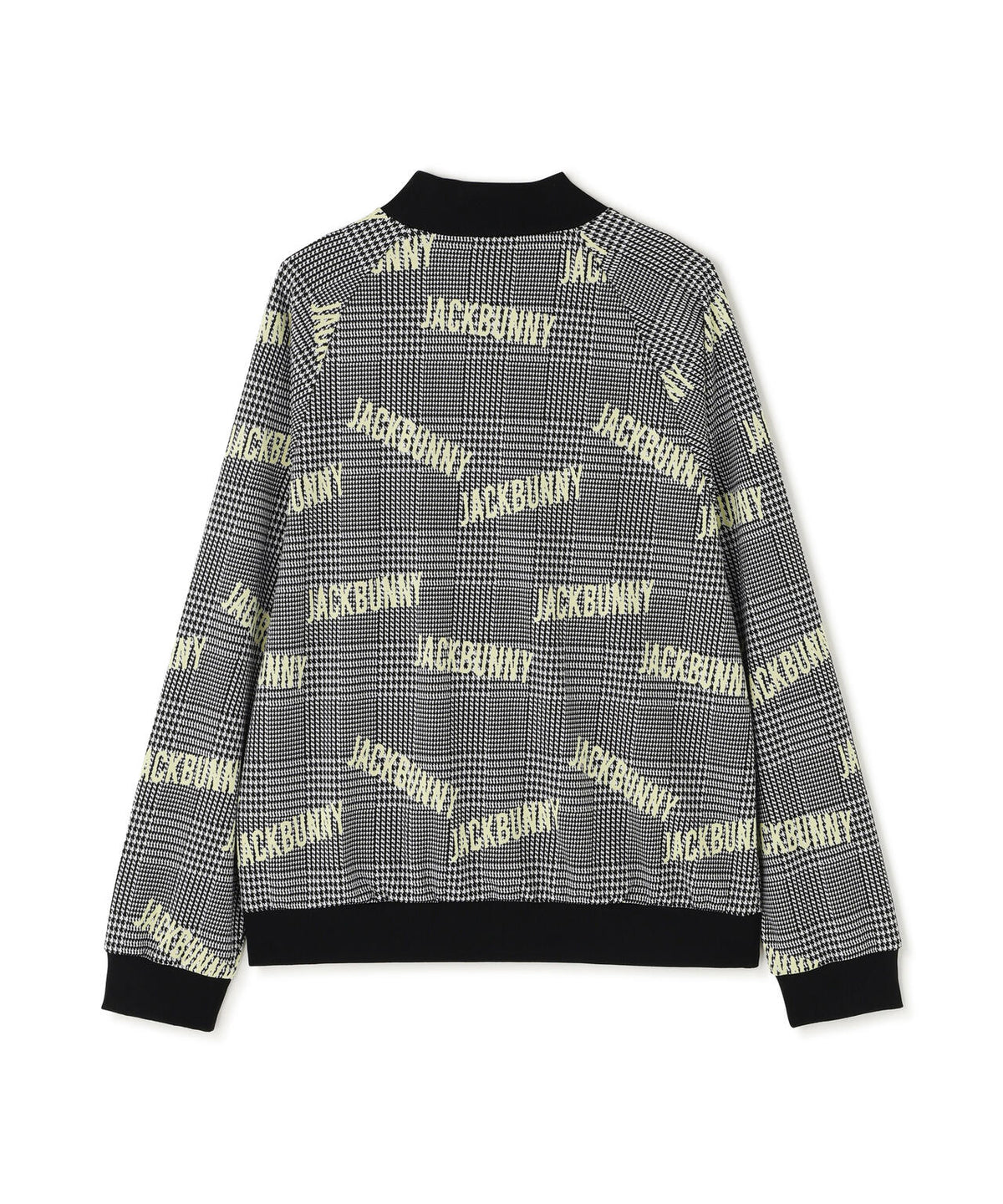 グレンチェックジャガード長袖モックネック (MENS)