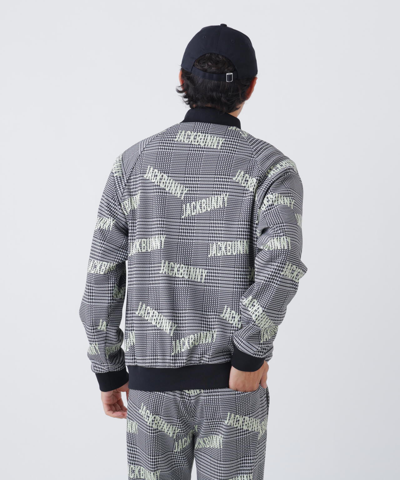 グレンチェックジャガード長袖モックネック (MENS) | Jack Bunny