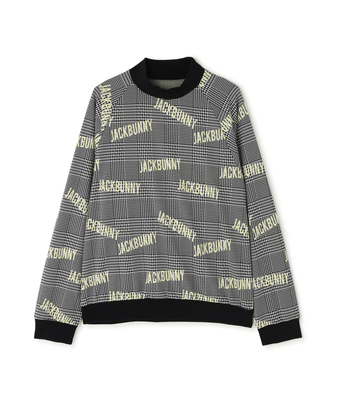 グレンチェックジャガード長袖モックネック (MENS) | Jack Bunny