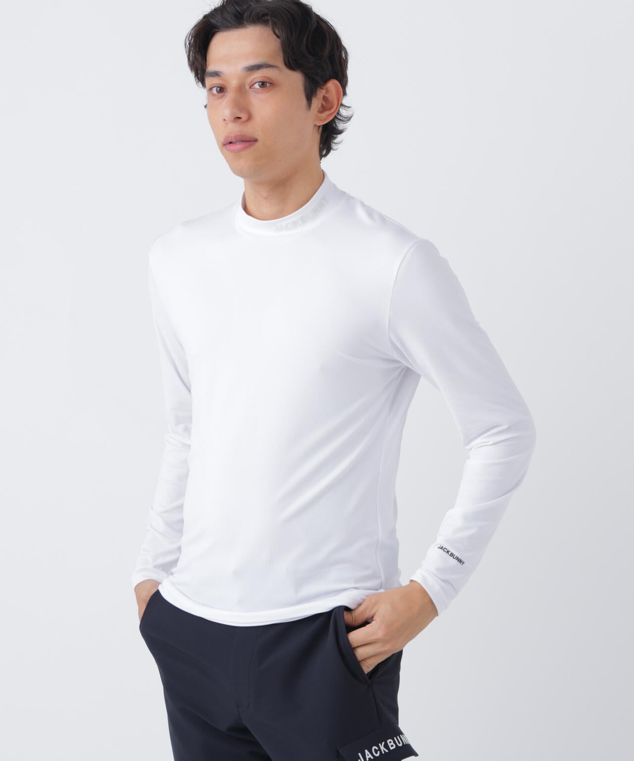 ソフトタッチ起毛長袖モックネックインナー (MENS) | Jack Bunny