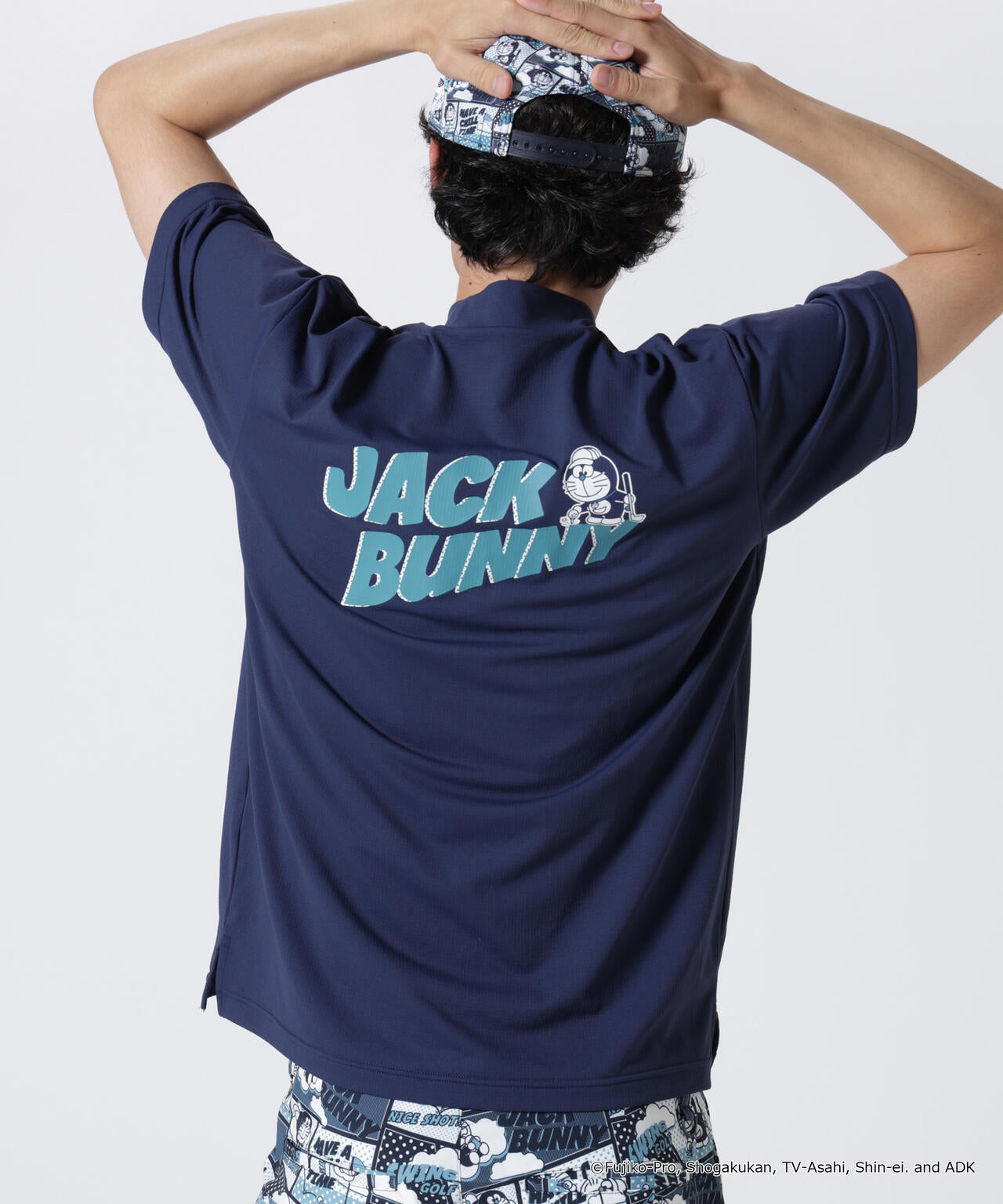 ドラえもん】ストレッチジャガード半袖モックネックカットソー | Jack