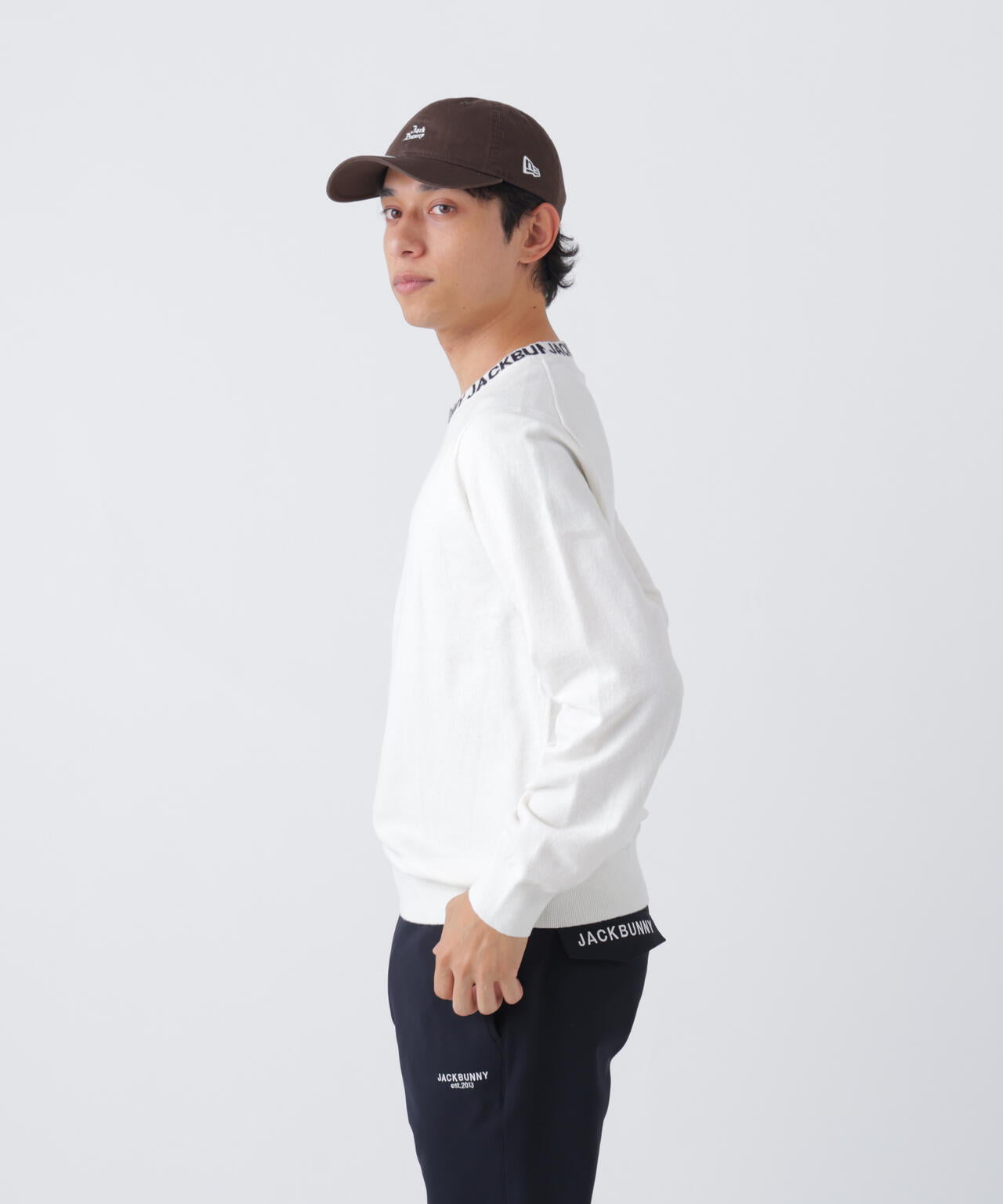 カシミヤタッチクルーネックニットプルオーバー (MENS) | Jack Bunny