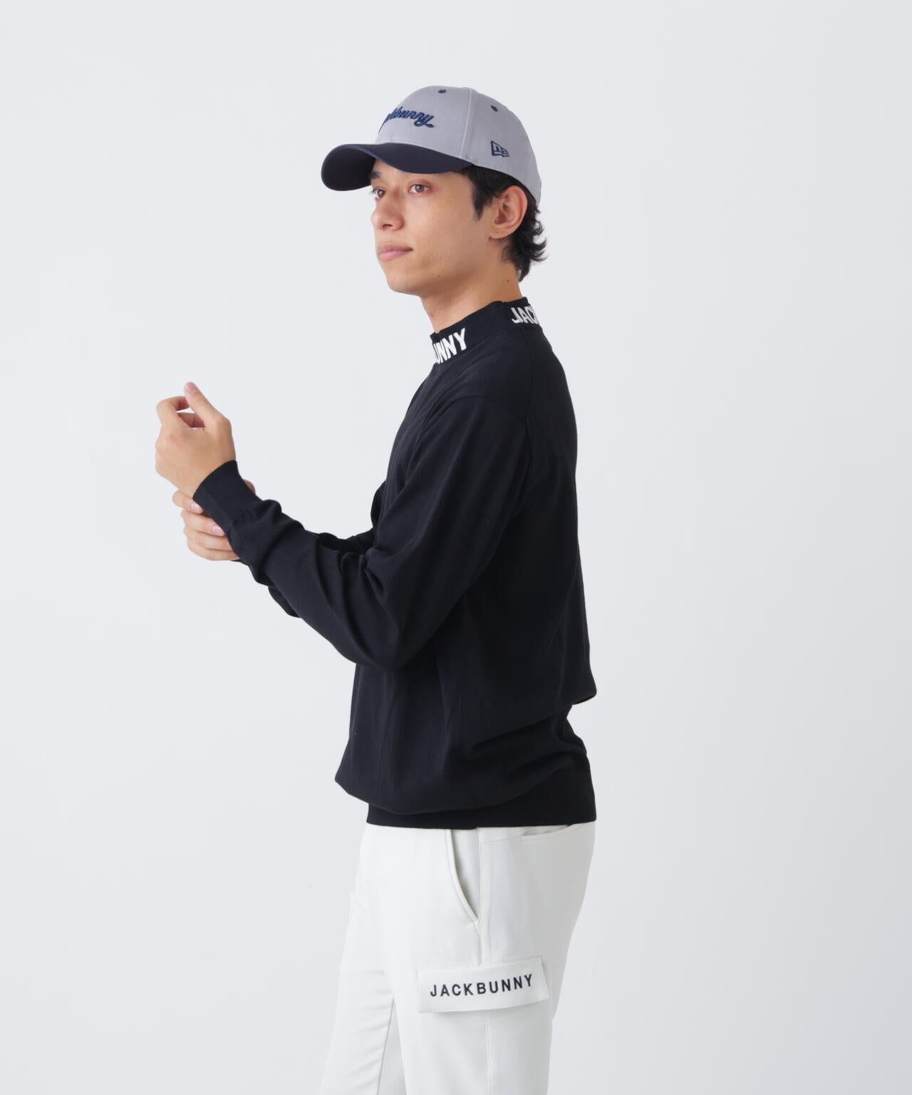 カシミヤタッチモックネックニットプルオーバー (MENS) | Jack Bunny