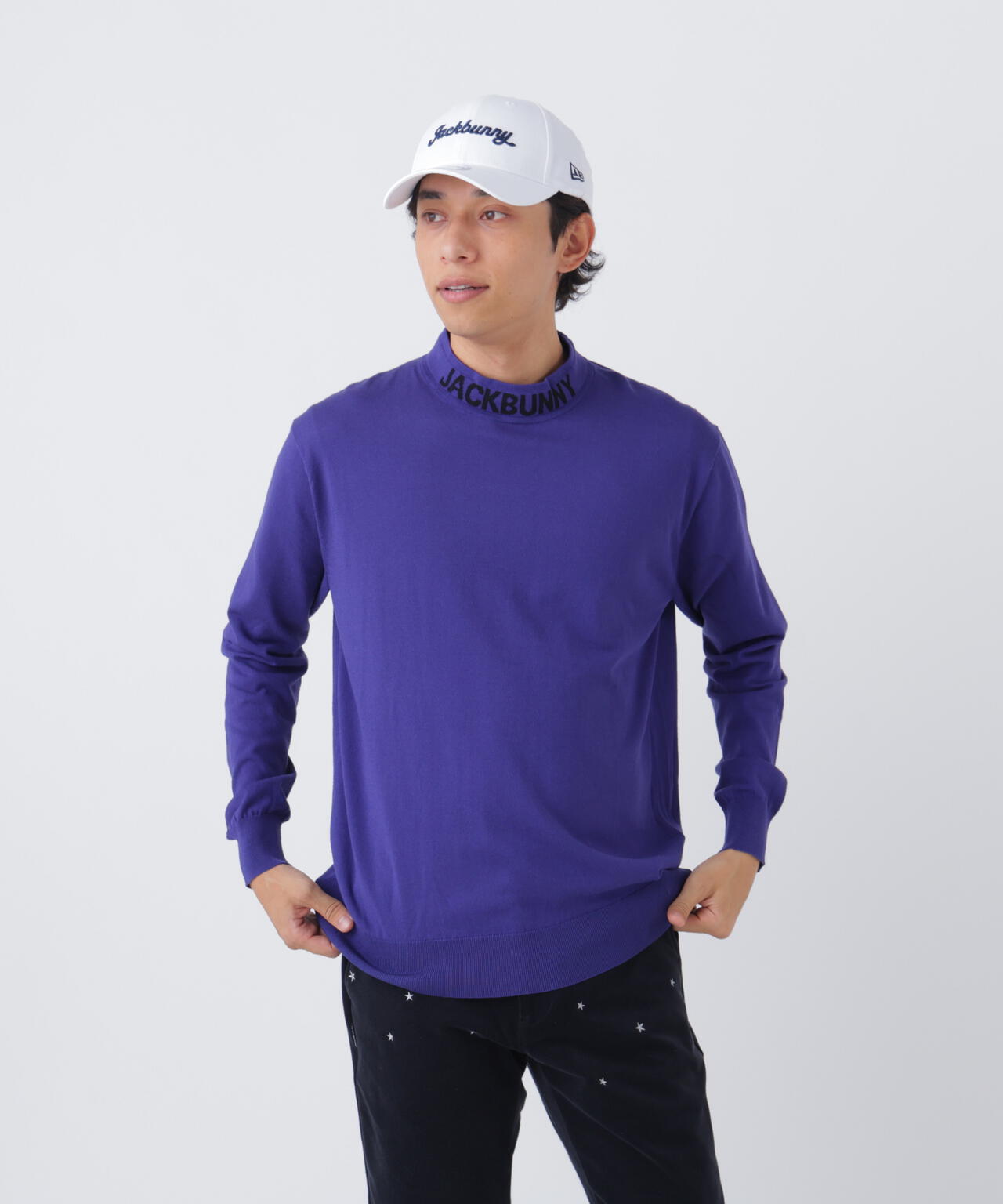カシミヤタッチモックネックニットプルオーバー (MENS) | Jack Bunny