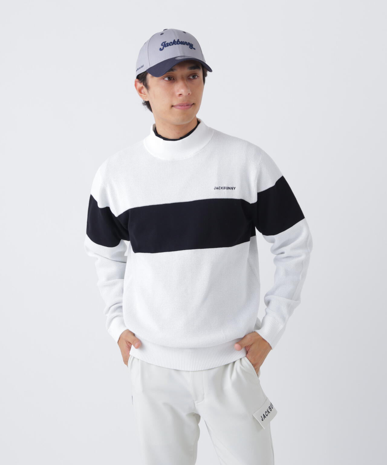 ドライワッフル長袖モックネックニットプルオーバー (MENS) | Jack