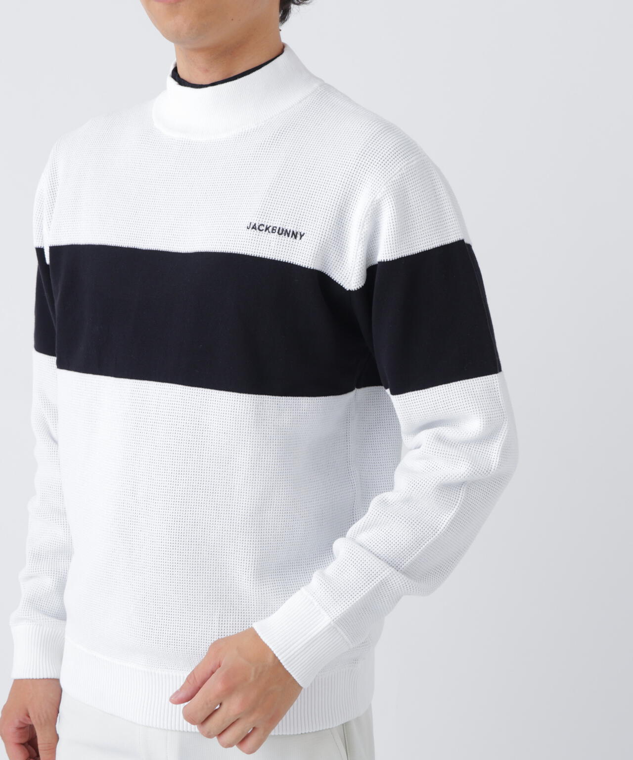 ドライワッフル長袖モックネックニットプルオーバー (MENS) | Jack