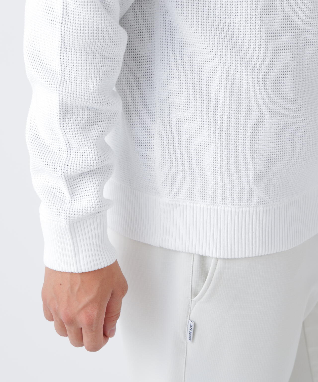 ドライワッフル長袖モックネックニットプルオーバー (MENS) | Jack
