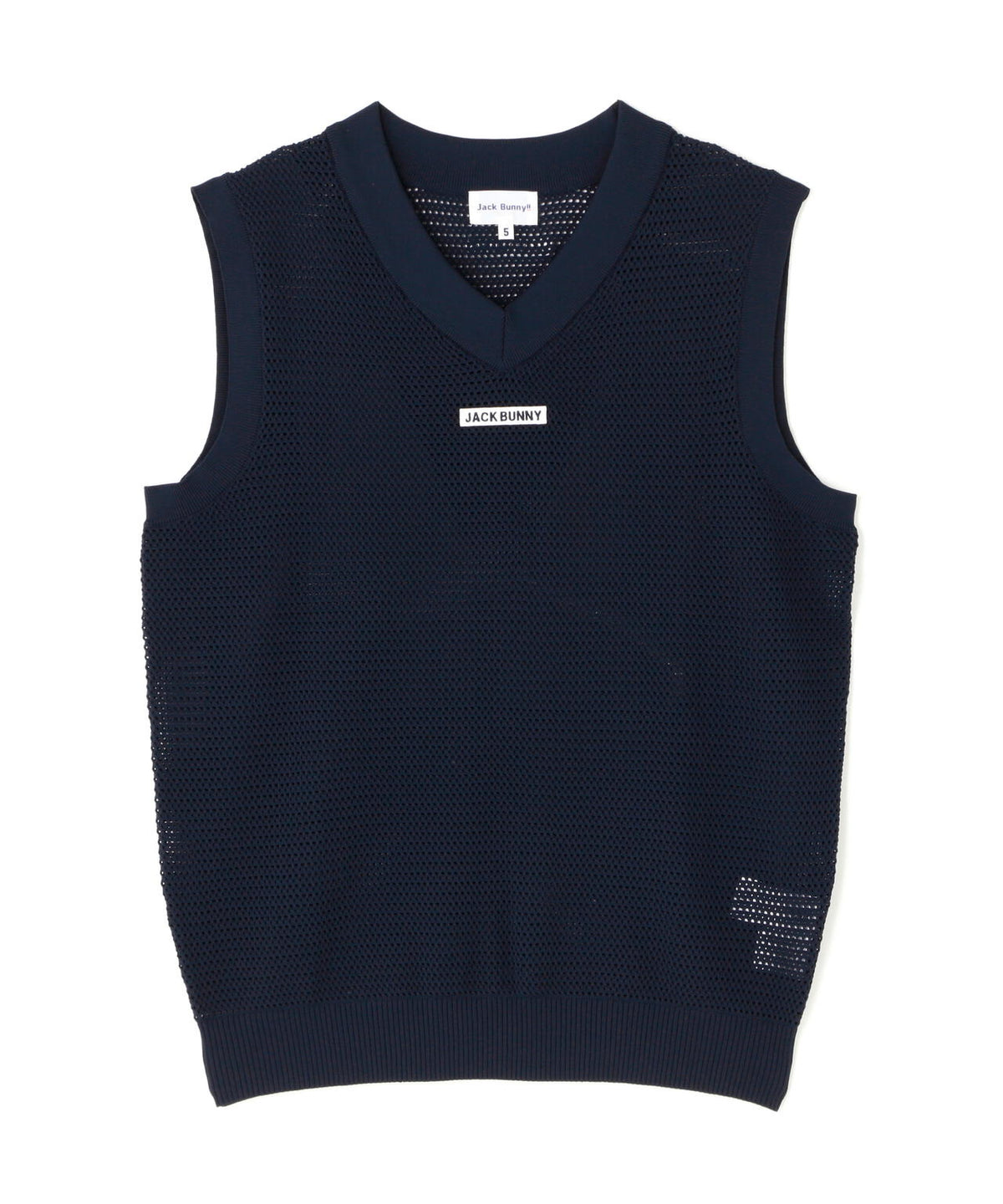イージーケアキューブメッシュVネックニットベスト (MENS)