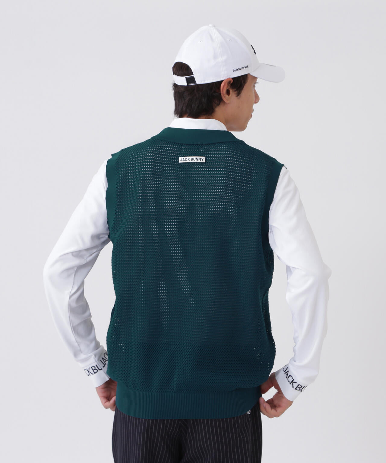 イージーケアキューブメッシュVネックニットベスト (MENS) | Jack