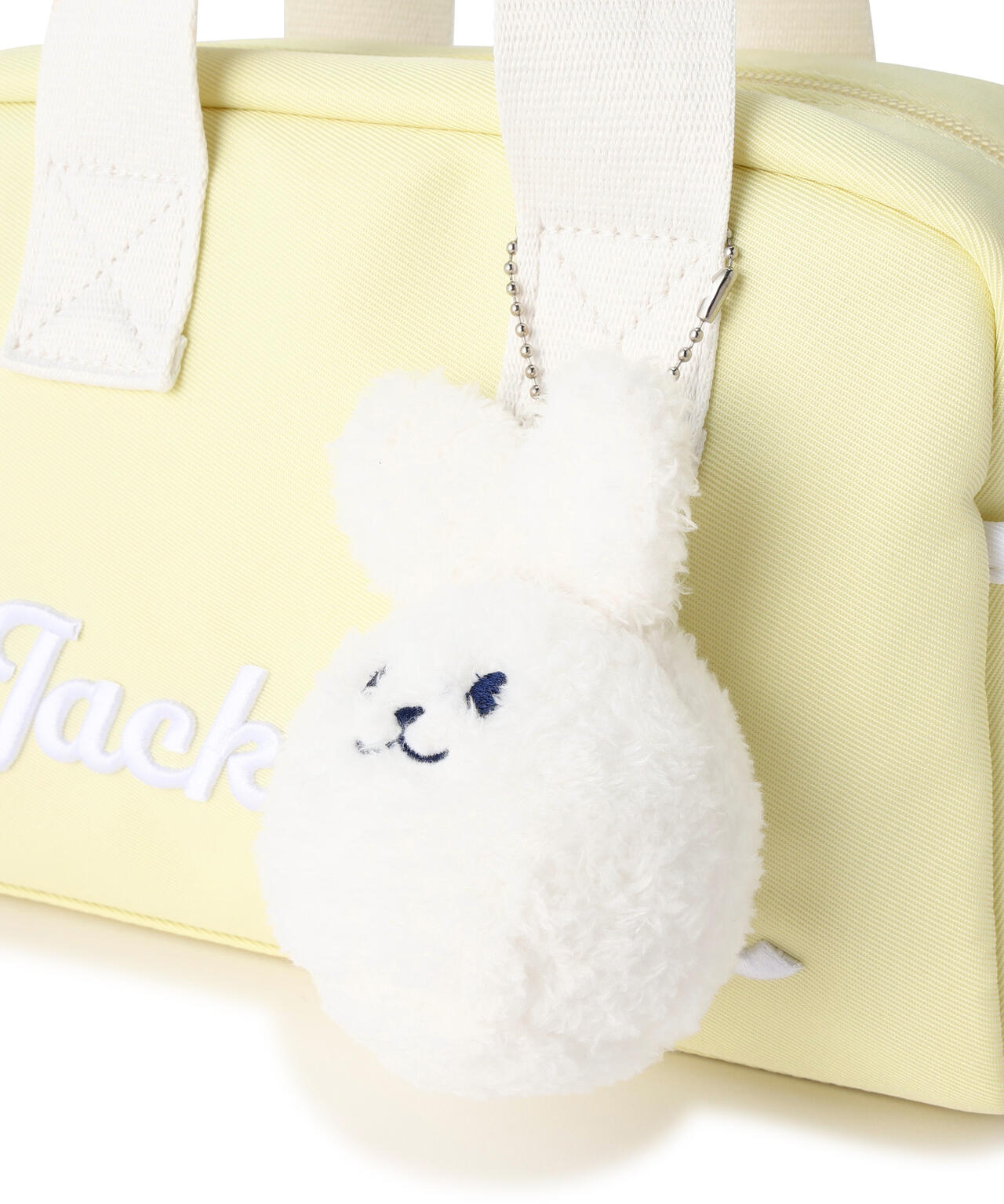 新品タグ付き！JACK BUNNYジャックバニー　ボアカートバッグ　ホワイト うさぎチャーム付きカートバッグ (UNISEX) | Jack Bunny!!（ジャック