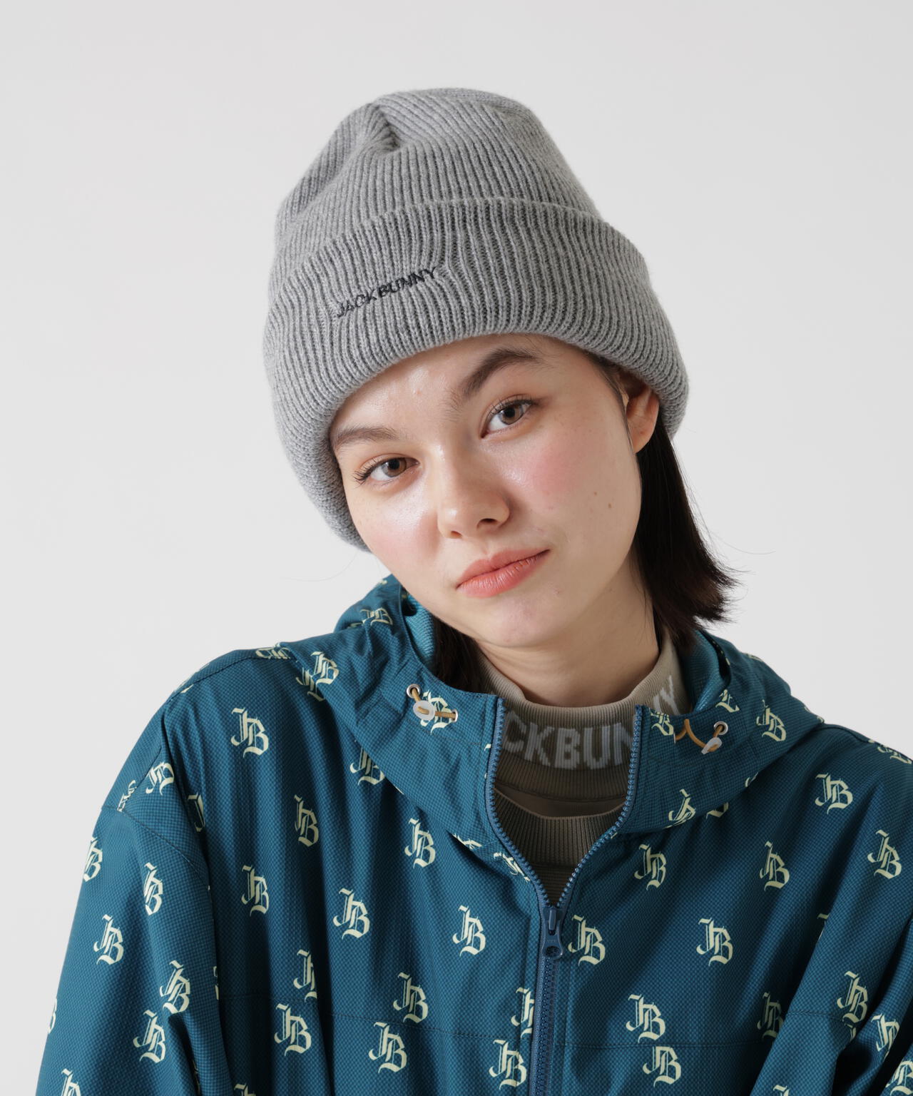 アクリルロゴ刺繍ニットキャップ (UNISEX) | Jack Bunny!!（ジャック