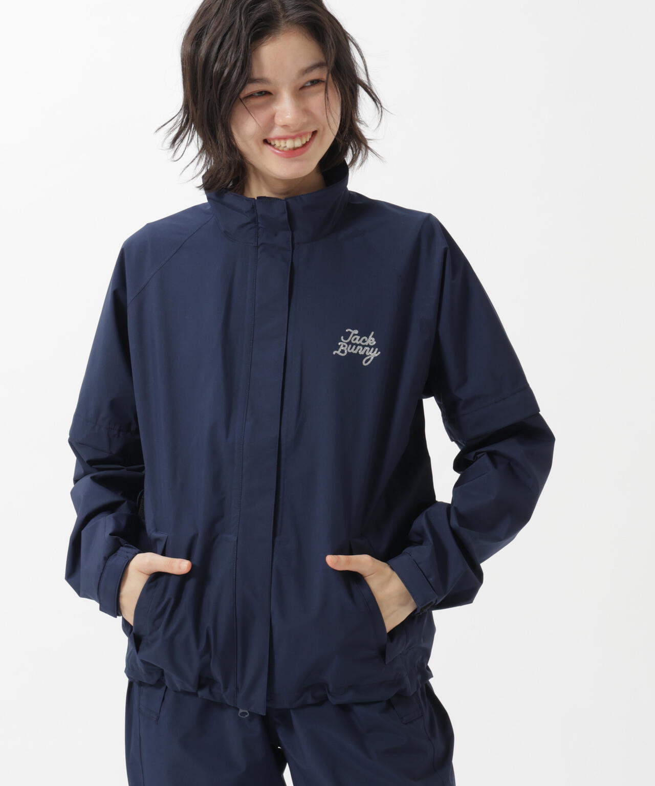 上下セット JACK BUNNY メッシュボンディングジップアップブルゾン レインブルゾン (MENS) | Jack Bunny!!（ジャックバニー） ｜【公式