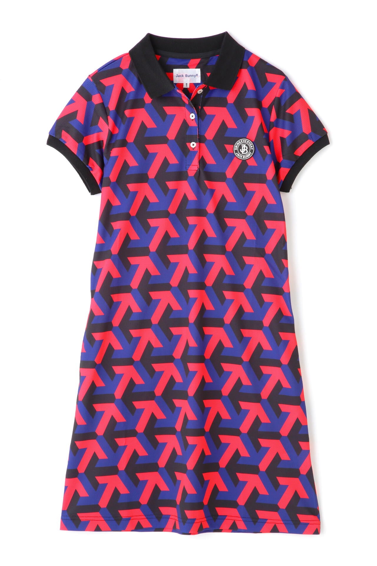 JACK BUNNY ポロワンピース ホワイト Jack Bunny!!（ジャックバニー）の「【Jack Bunny!!】ハニカム