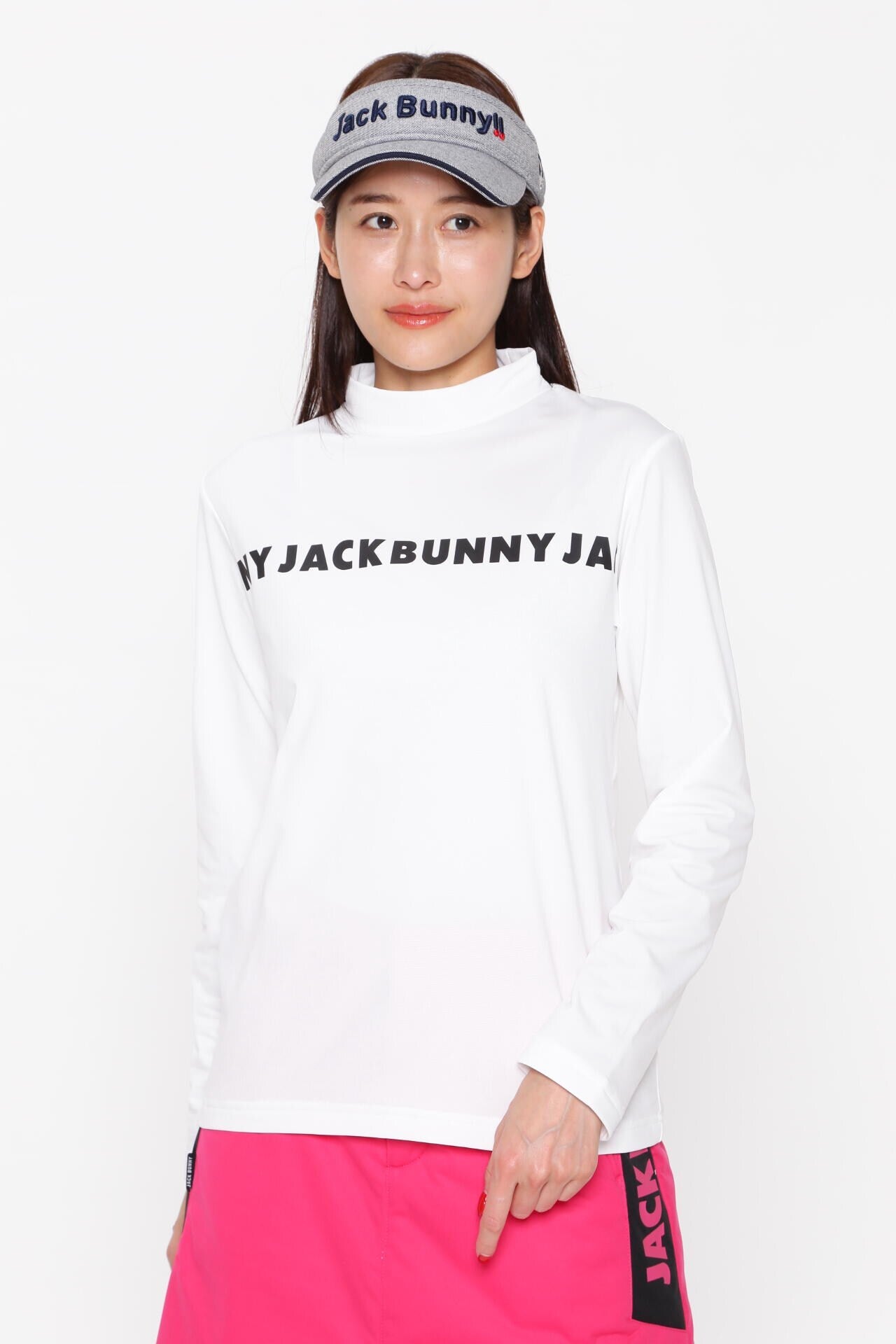 Jack Bunny!!/ジャックバニー モックネック【ホワイト/6】新品！ KARUISHI モックネックカットソープルオーバー | Jack Bunny