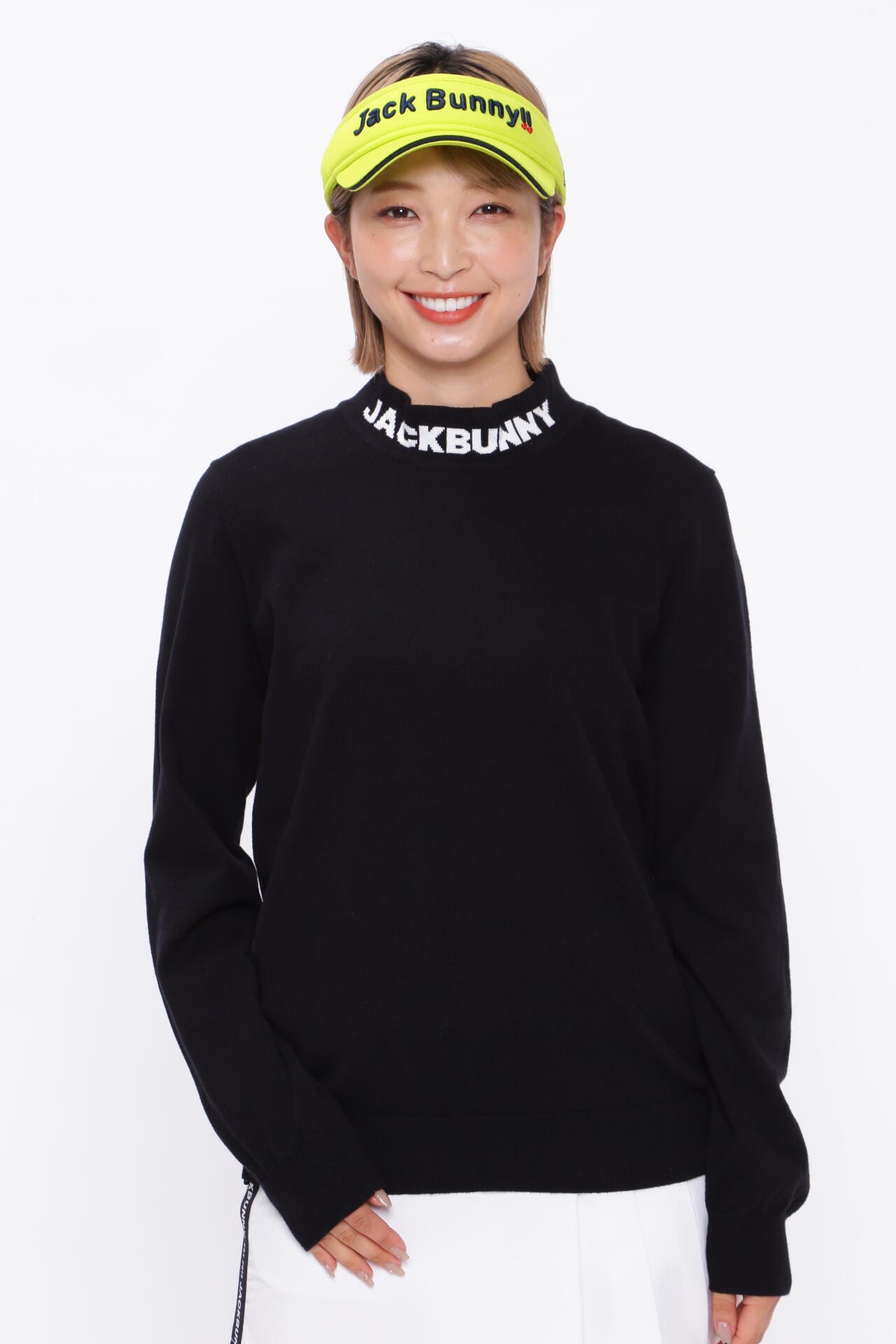 ストレッチ長袖モックネックニットプルオーバー | Jack Bunny