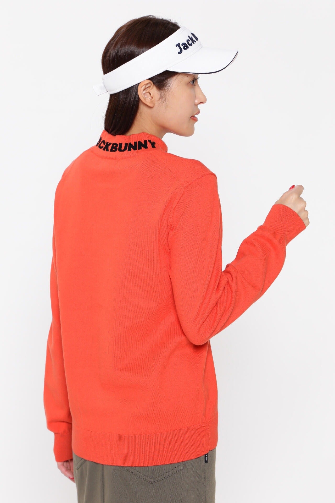 ストレッチ長袖モックネックニットプルオーバー | Jack Bunny