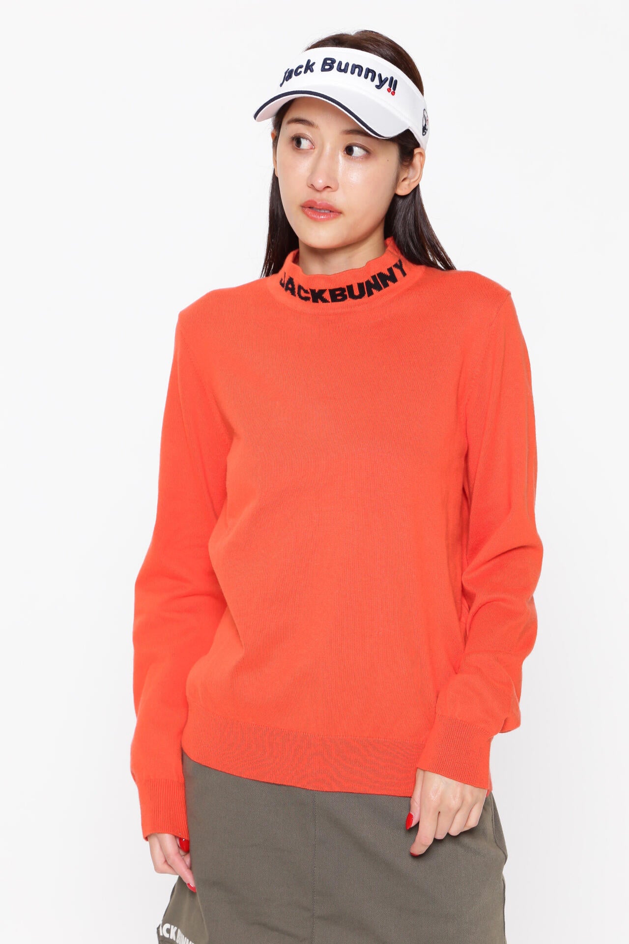 【新品未使用】ジャックバニー　東レ　軽量肉厚保温使用　オンライン限定　ウェア ストレッチ長袖モックネックニットプルオーバー | Jack Bunny