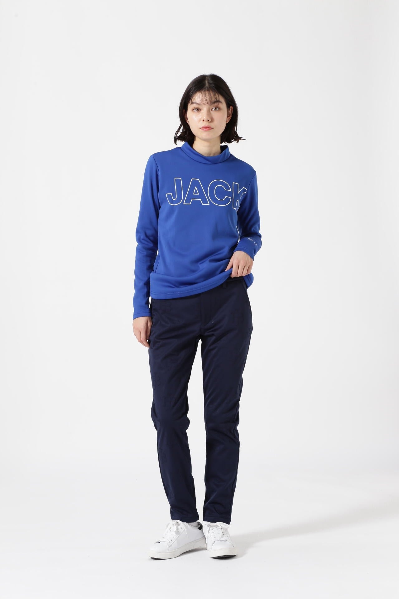 新品 パーリーゲイツ ジャックバニー KARUISHI カットソー(6)LL/紺 KARUISHI ECO 長袖モックネックカットソー | Jack Bunny!!（ジャック