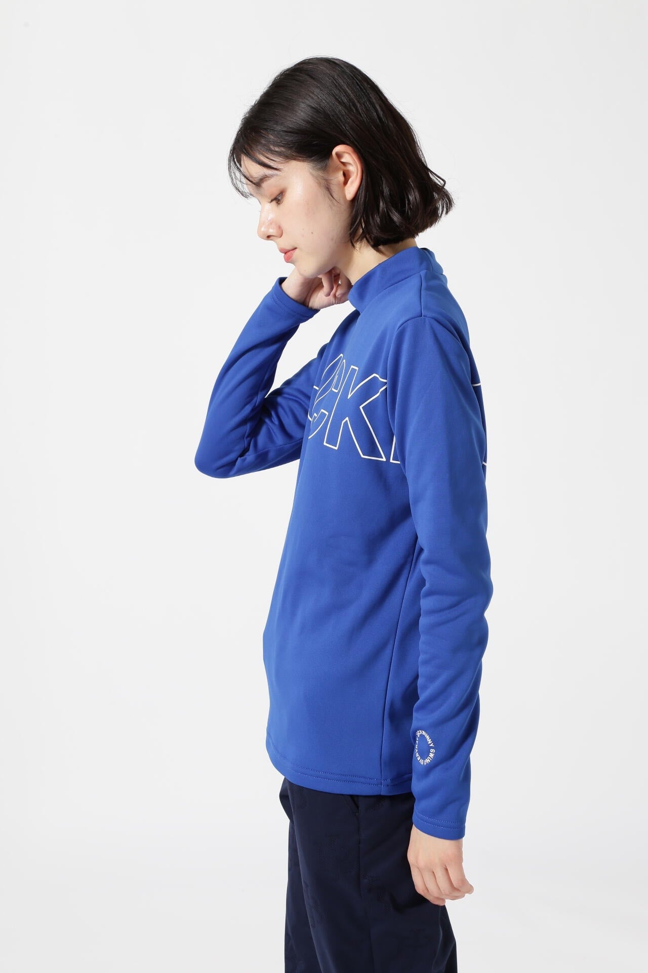KARUISHI ECO 長袖モックネックカットソー