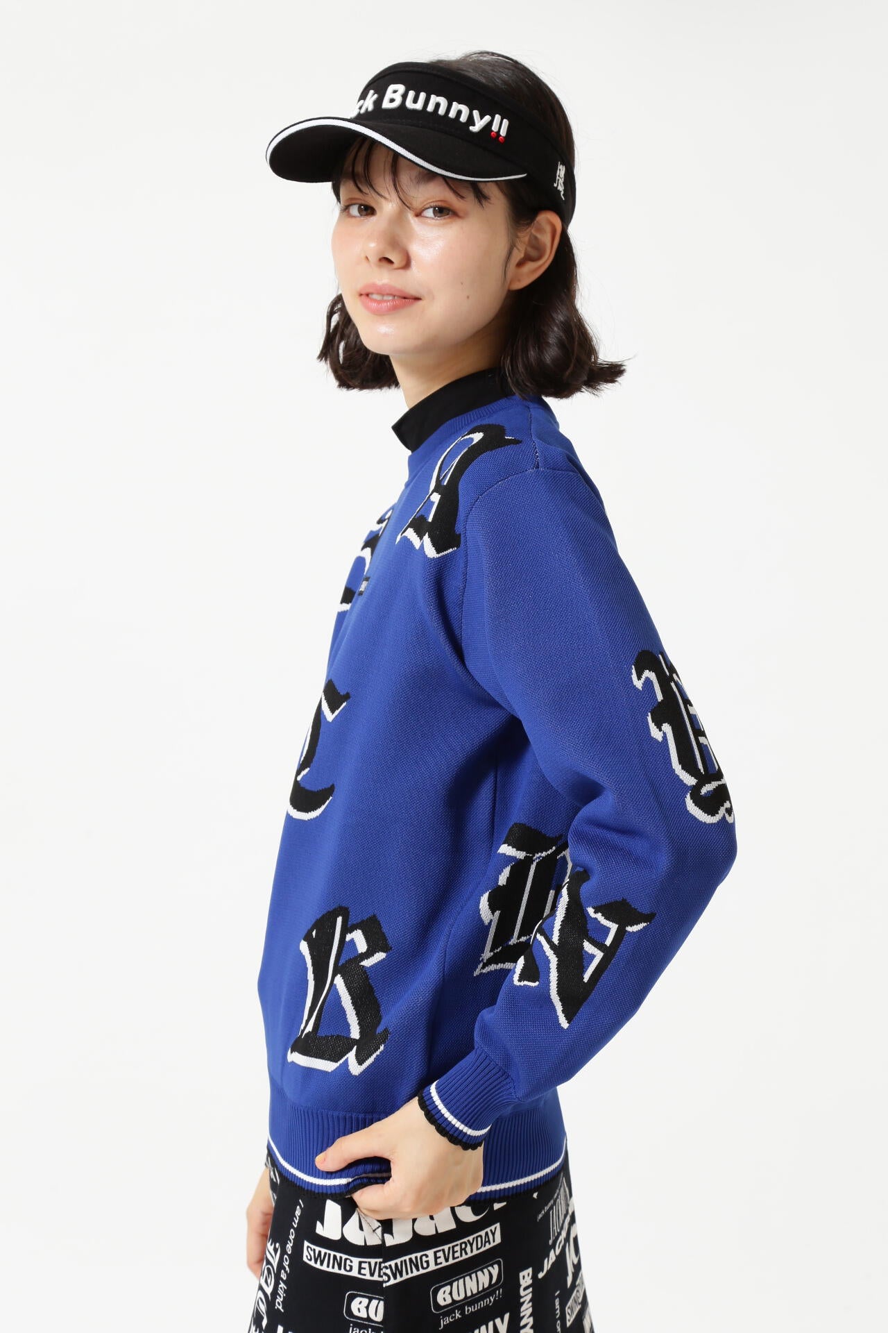 ゴシックロゴWジャガード クルーネックニット | Jack Bunny
