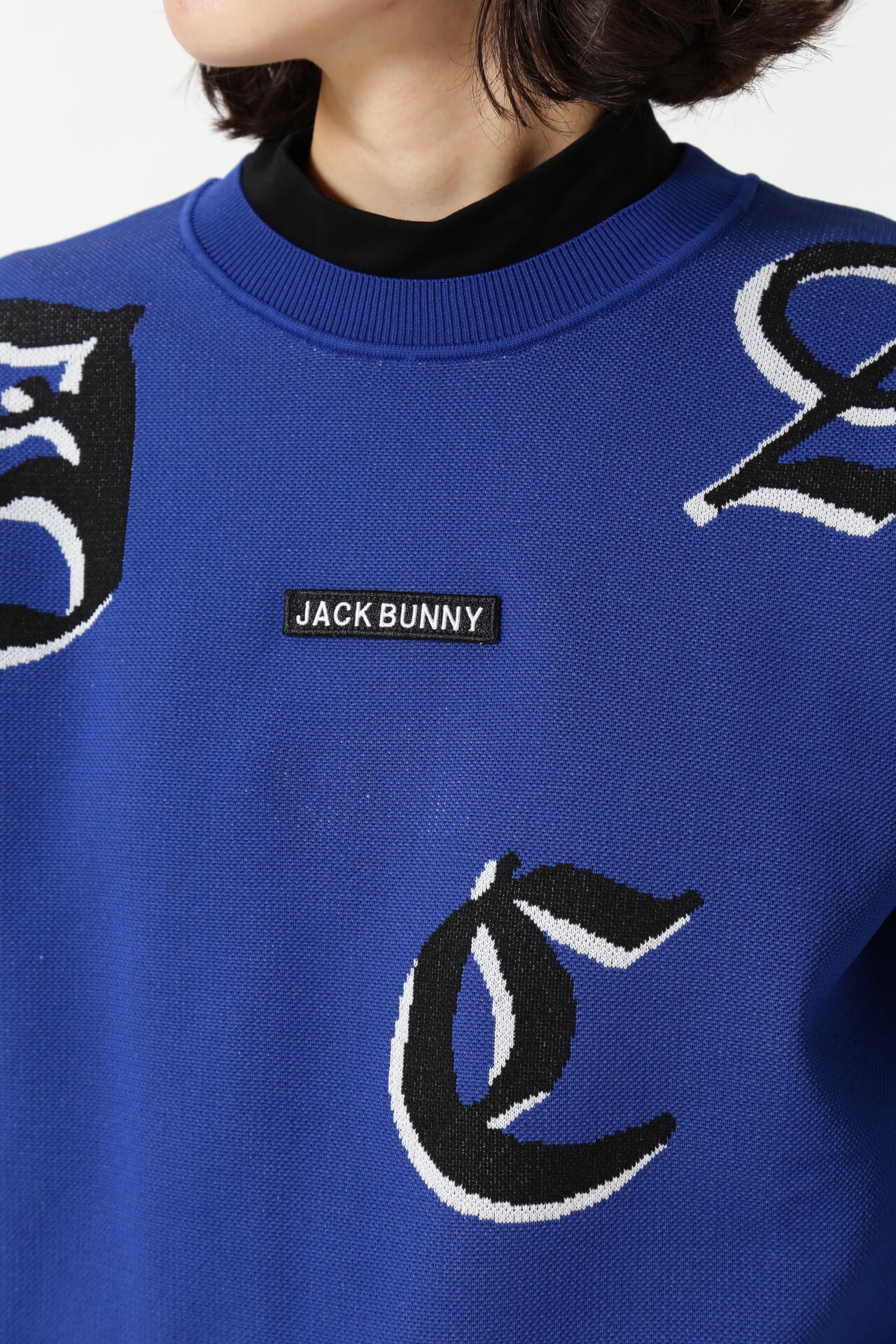 ゴシックロゴWジャガード クルーネックニット | Jack Bunny