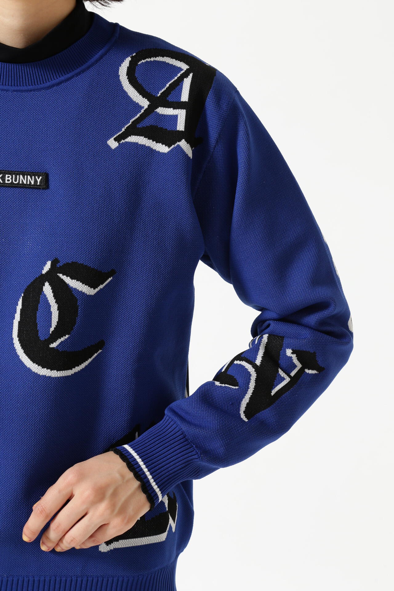 ゴシックロゴWジャガード クルーネックニット | Jack Bunny