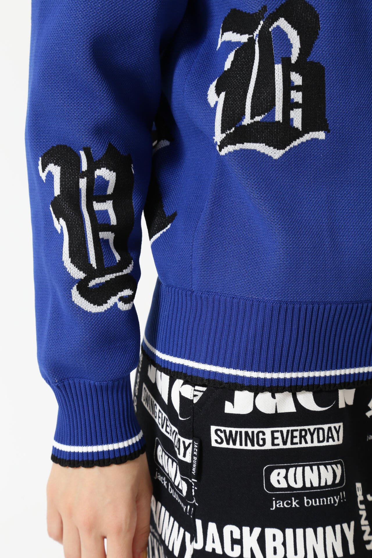 ゴシックロゴWジャガード クルーネックニット | Jack Bunny