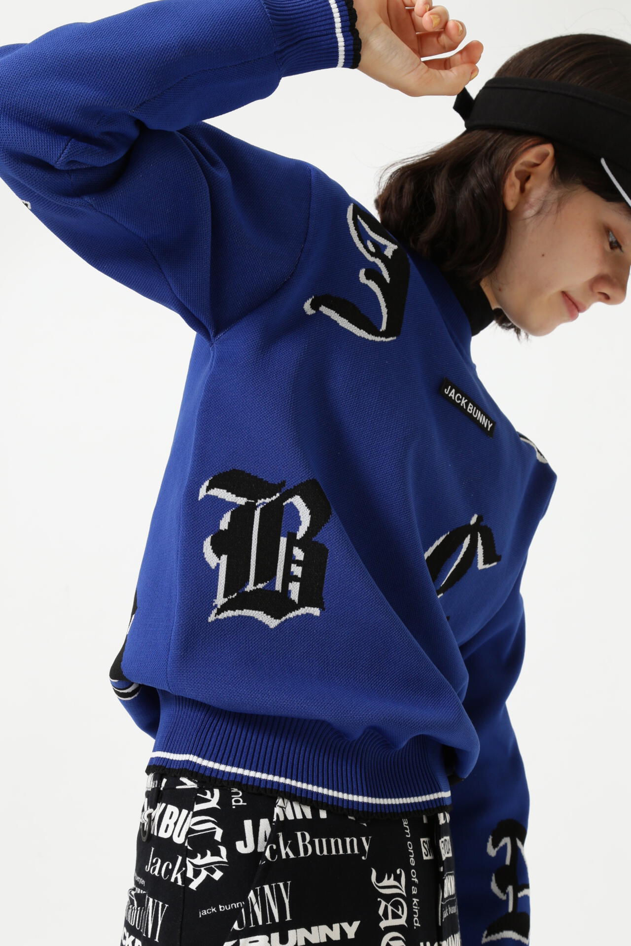 ゴシックロゴWジャガード クルーネックニット | Jack Bunny