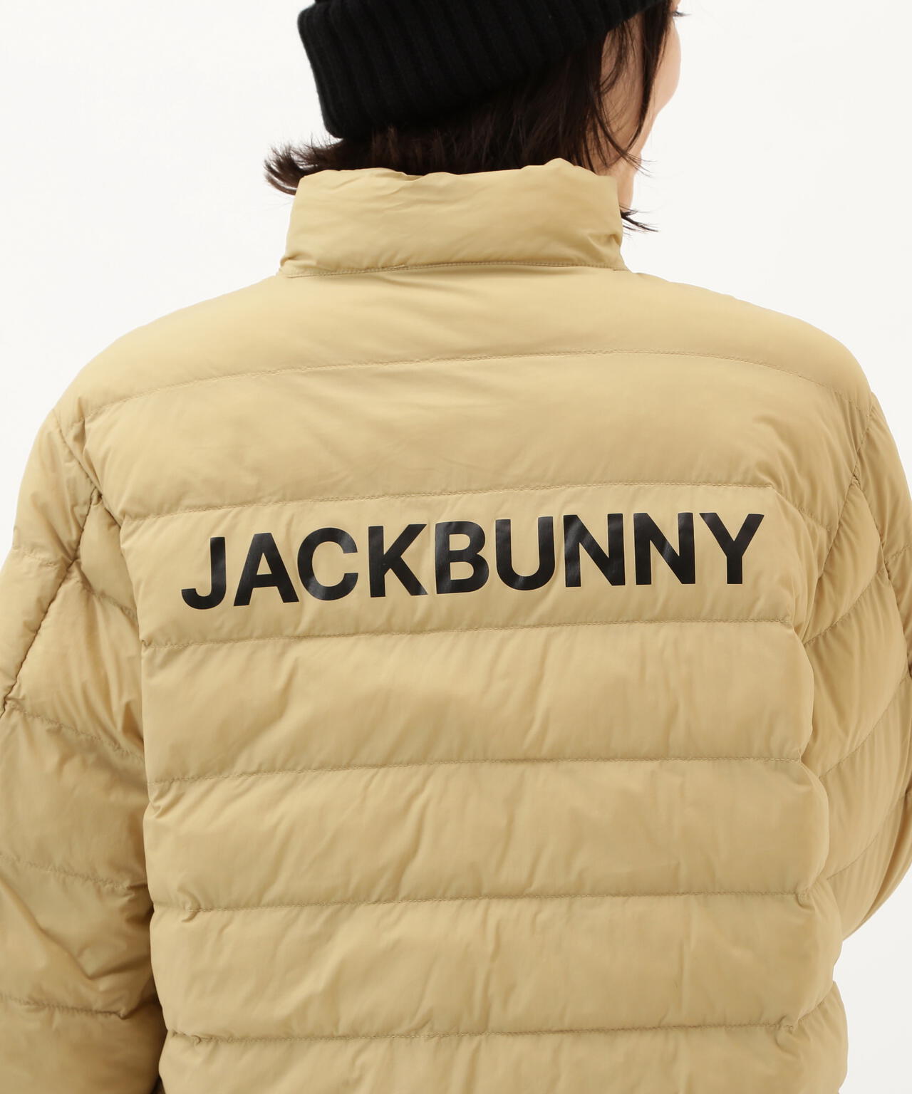 JACK BUNNY フード付きジャケット ベージュ 薄中綿ジップアップブルゾン | Jack Bunny!!（ジャックバニー