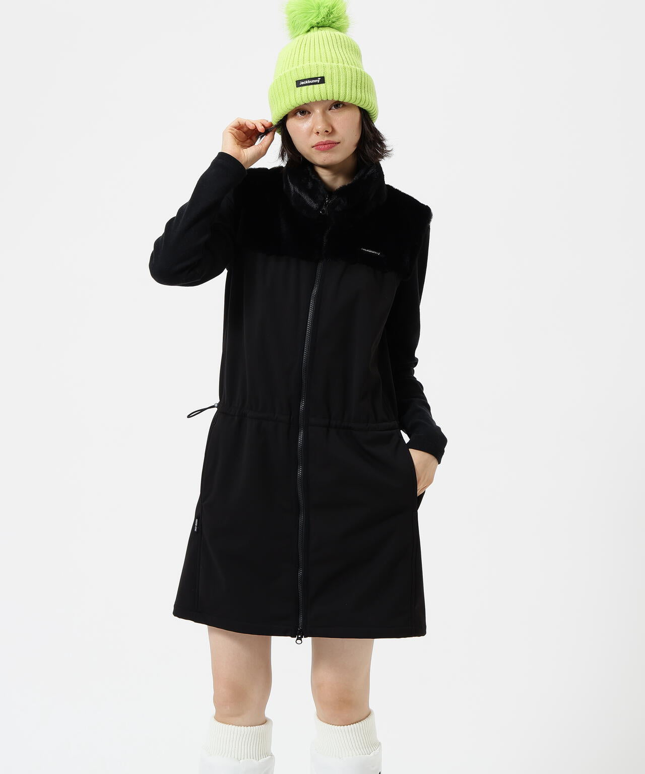 ラミネートスムース 裏地付きワンピース | Jack Bunny!!（ジャック