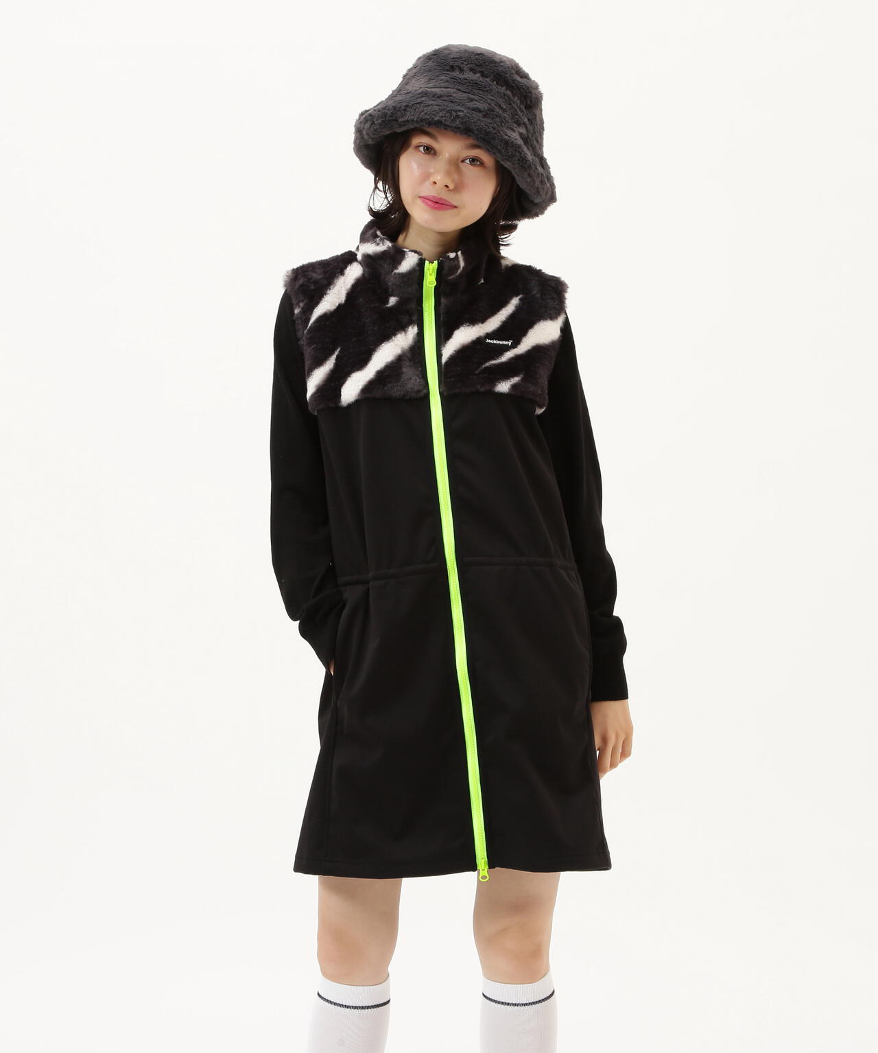 Jack Bunny ジャックバニー ワンピース ラミネートスムース 裏地付きワンピース | Jack Bunny!!（ジャック