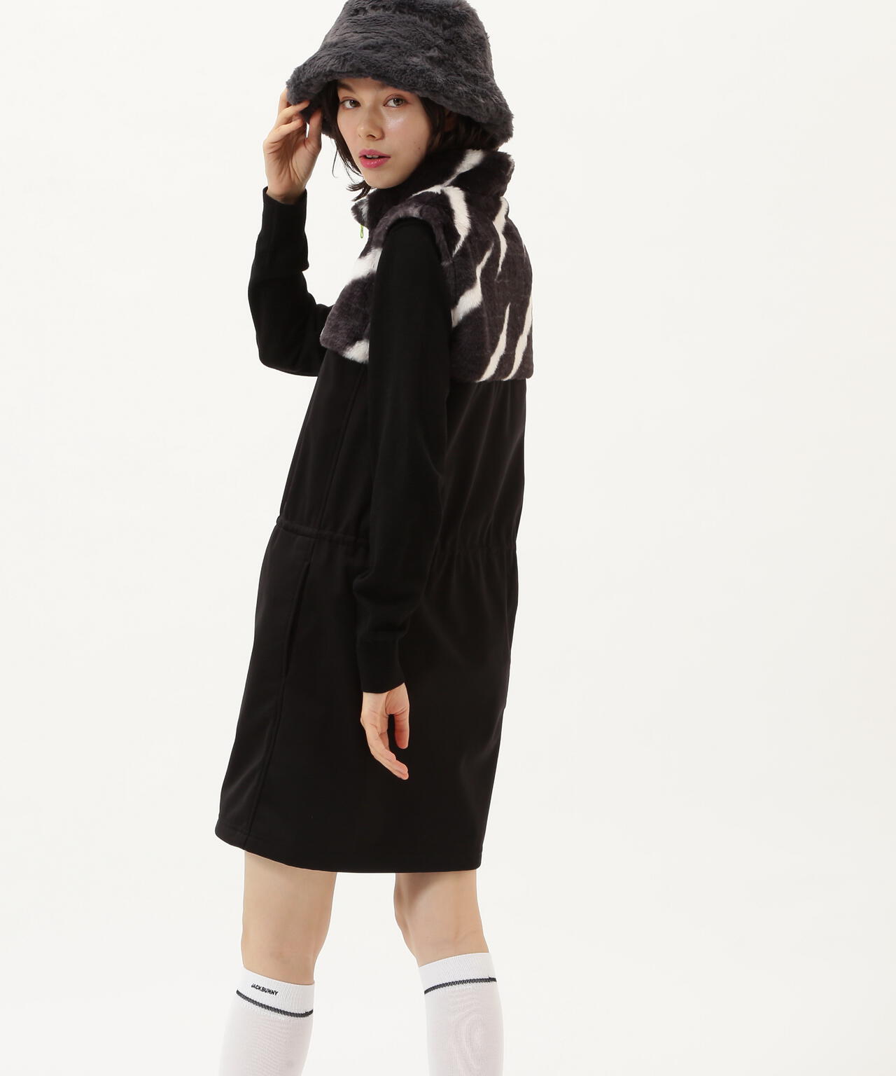 ラミネートスムース 裏地付きワンピース | Jack Bunny!!（ジャック