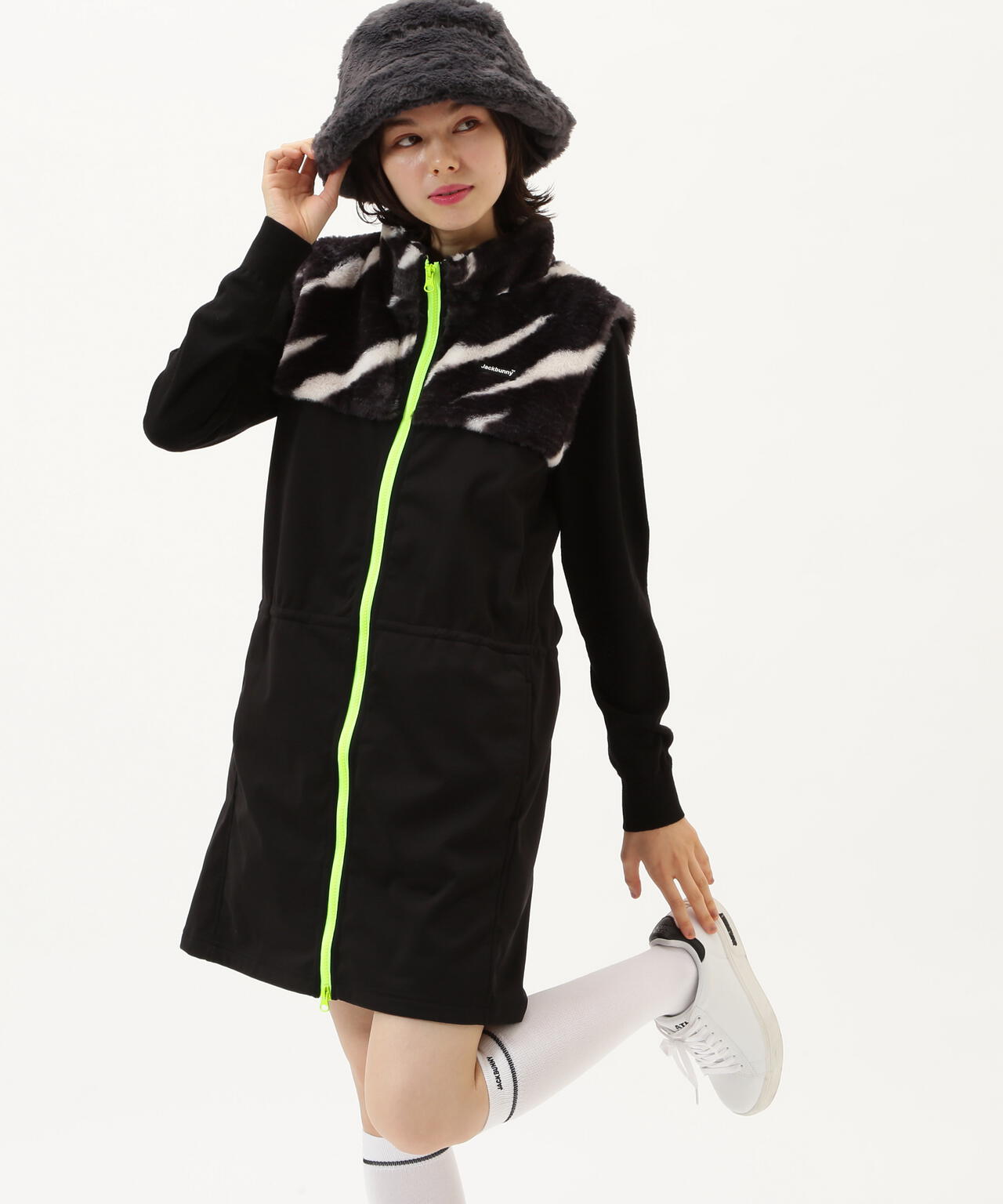 ラミネートスムース 裏地付きワンピース | Jack Bunny!!（ジャック