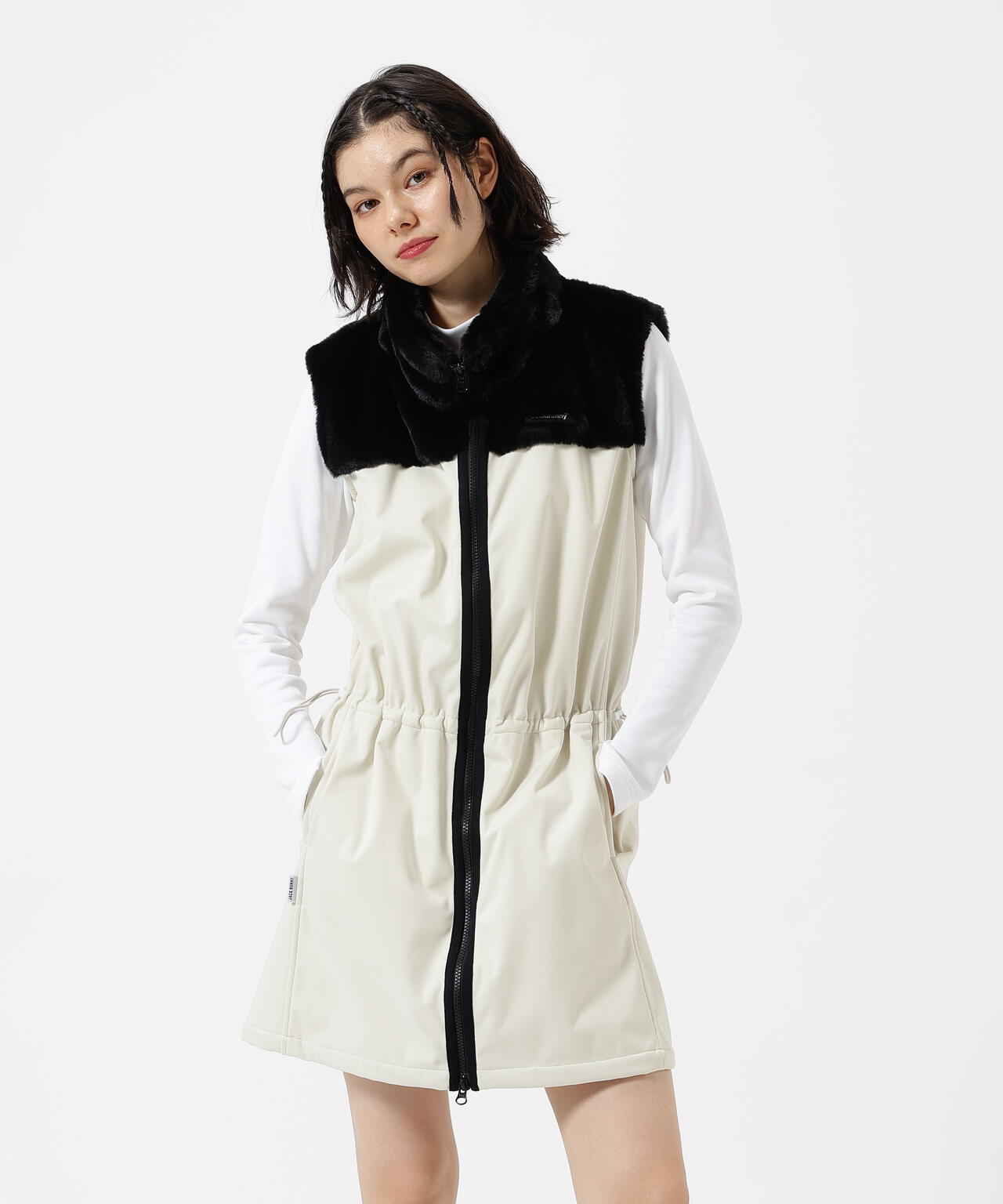 ラミネートスムース 裏地付きワンピース | Jack Bunny!!（ジャック