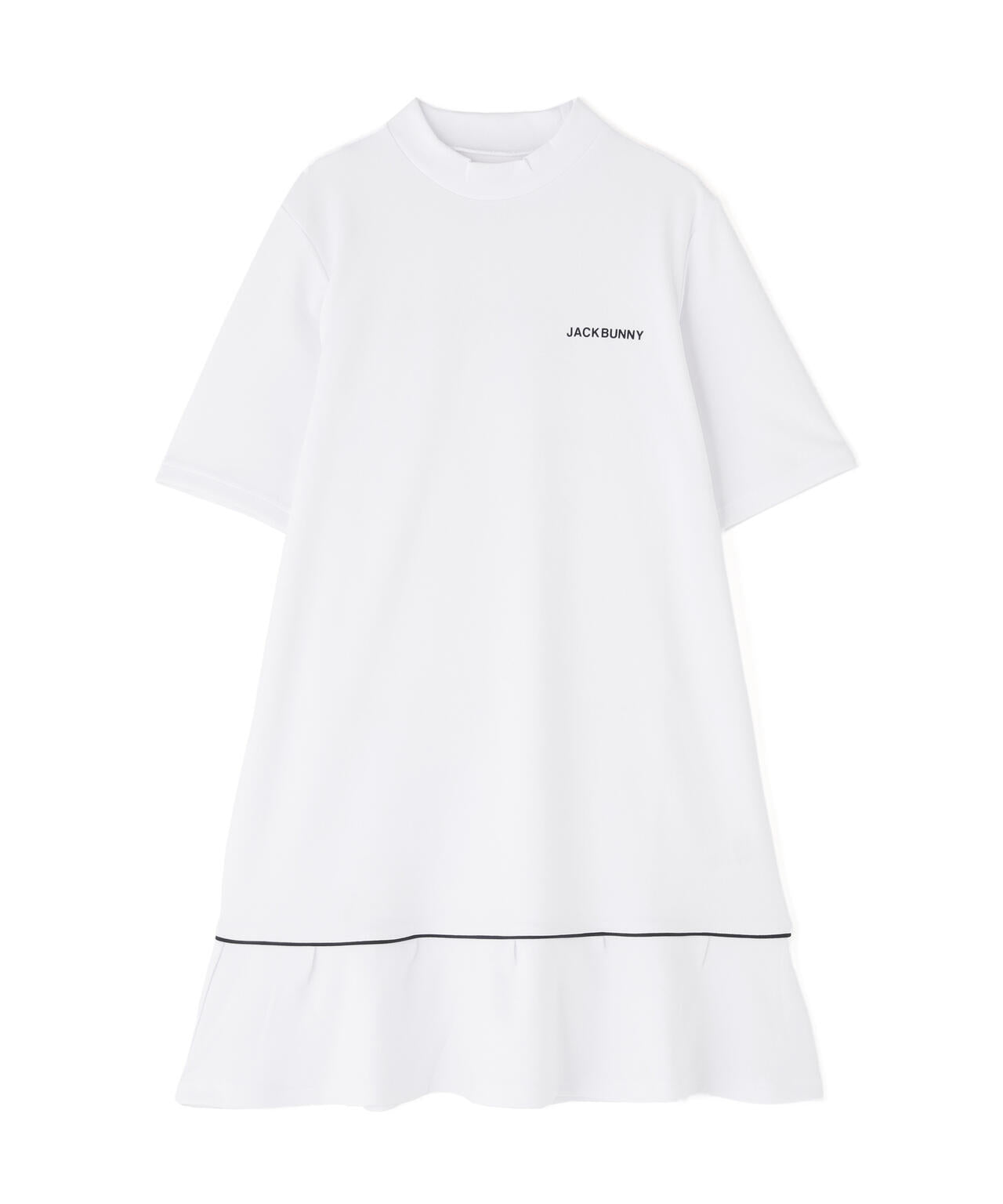 天竺ポンチ五分袖ワンピース