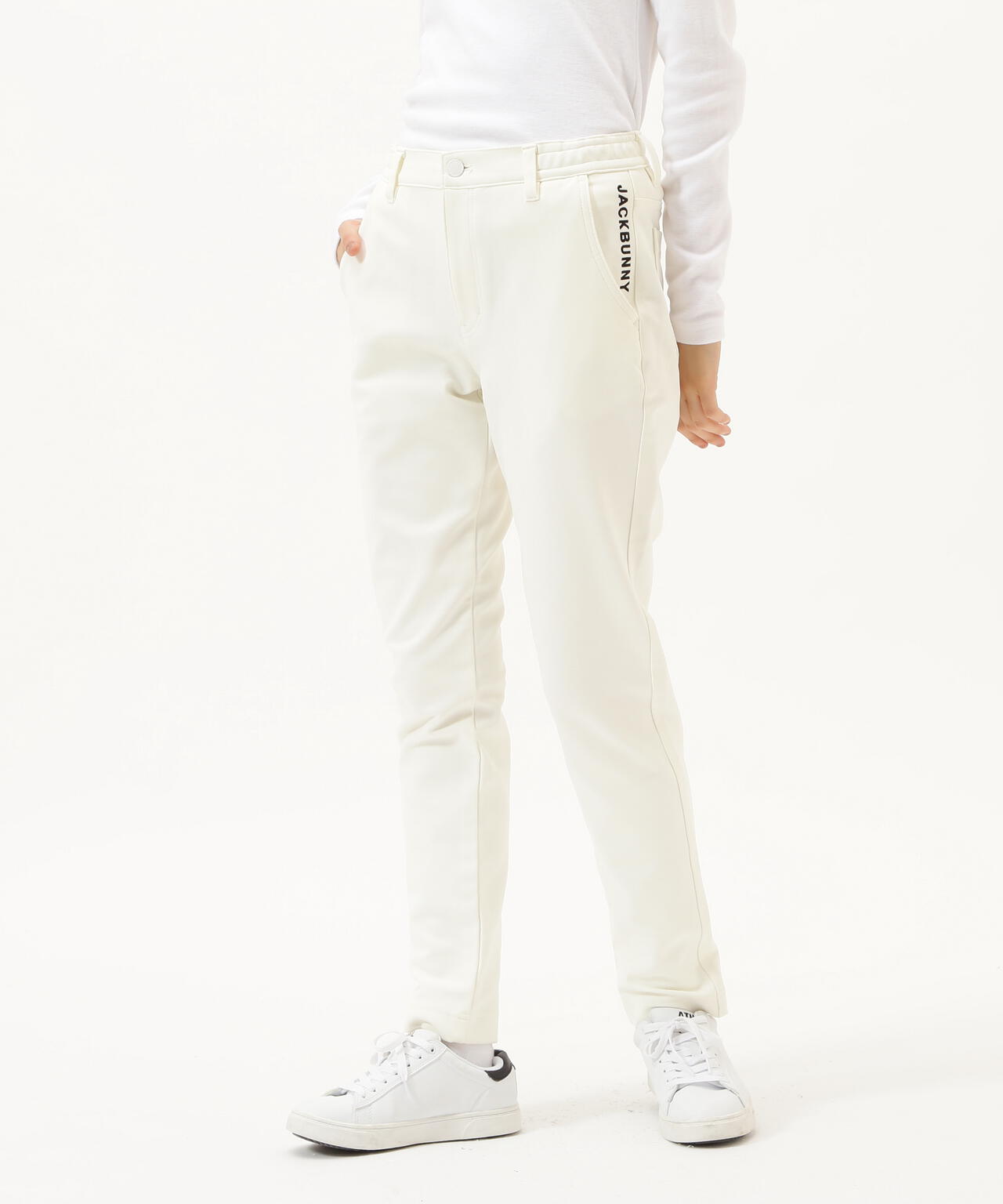 【新品・未使用】Jack Bunny パンツ ストレッチ 白 6 XL Jack Bunny!!（ジャックバニー） パンツ 白 ストレッチ ナイロン混