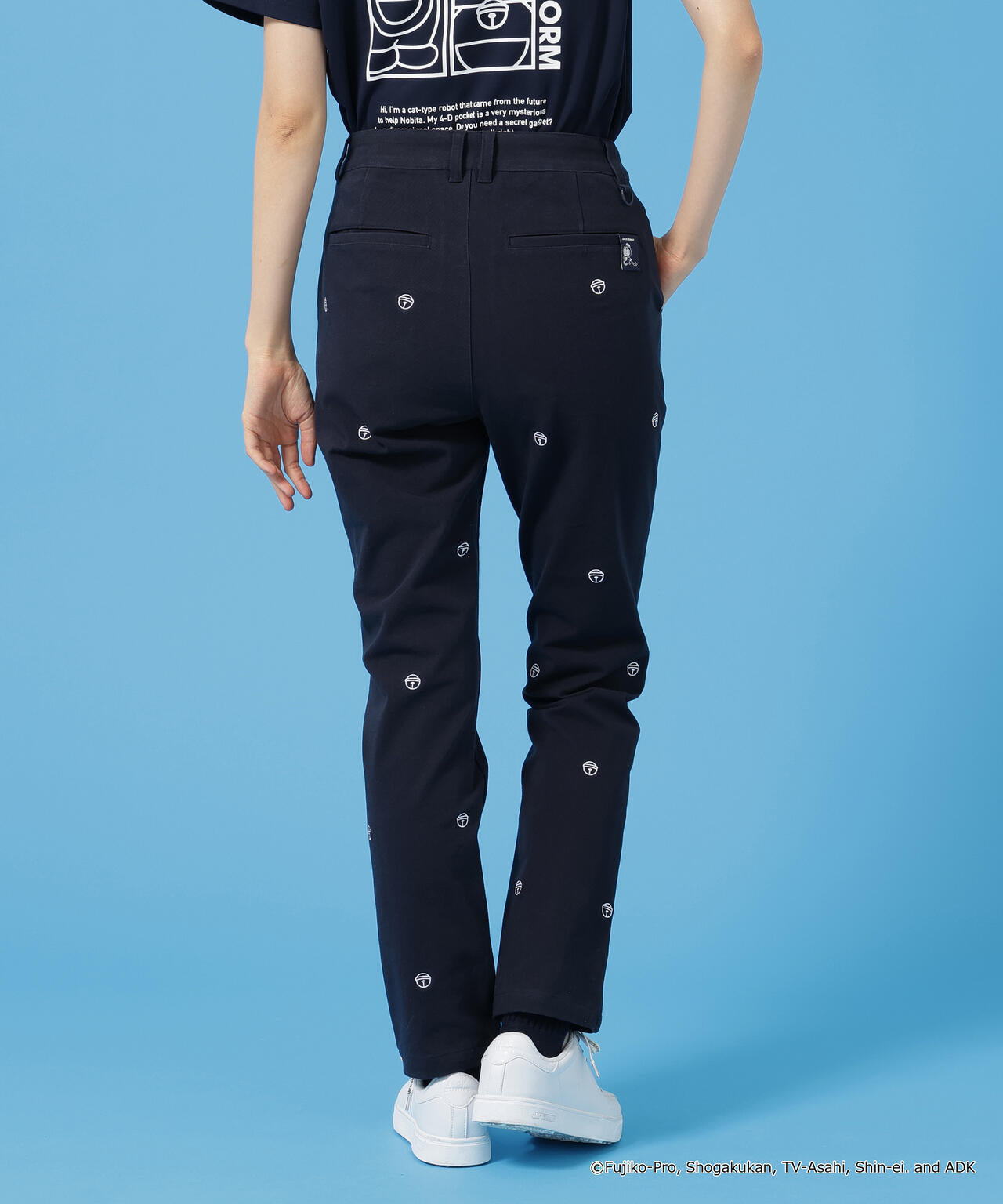 【ドラえもん】2WAYストレッチツイル総柄ロングパンツ