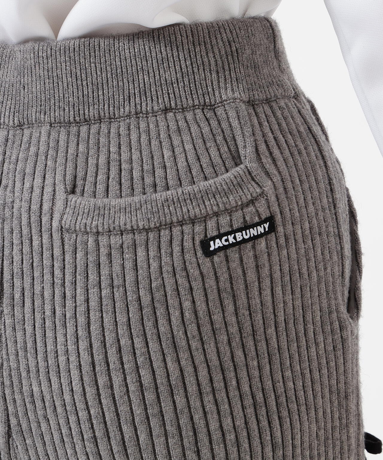 7G2PLY袋編み リボン付きニットショートパンツ