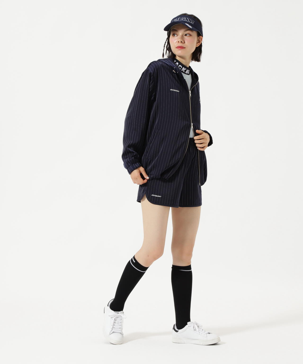 先染めストライプ ショートパンツ