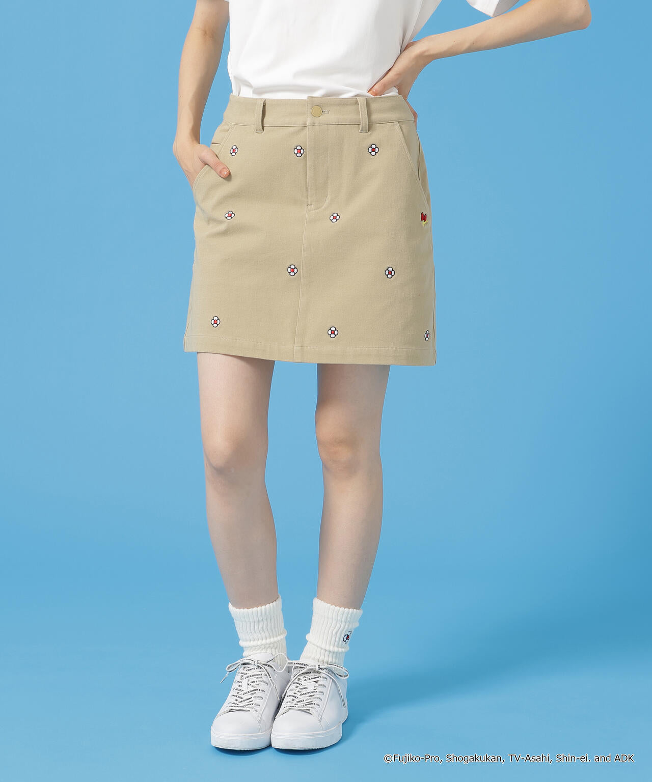 【ドラえもん】2WAYストレッチツイル総柄スカート