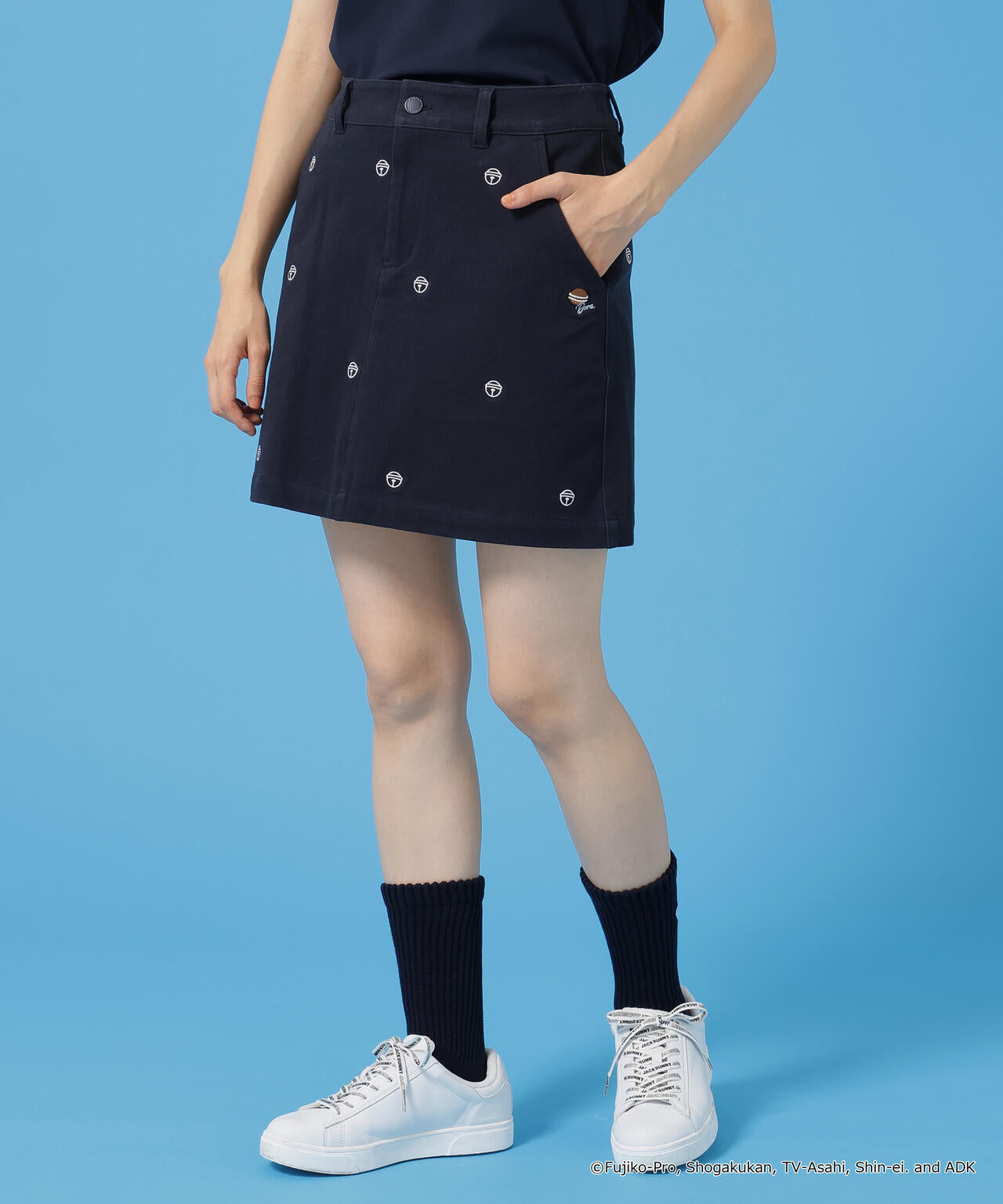 【ドラえもん】2WAYストレッチツイル総柄スカート