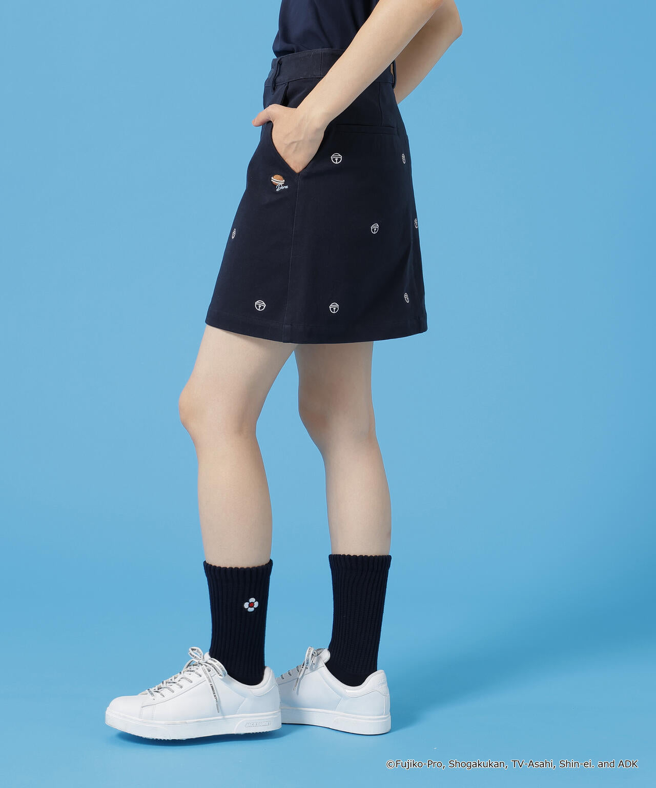 【ドラえもん】2WAYストレッチツイル総柄スカート