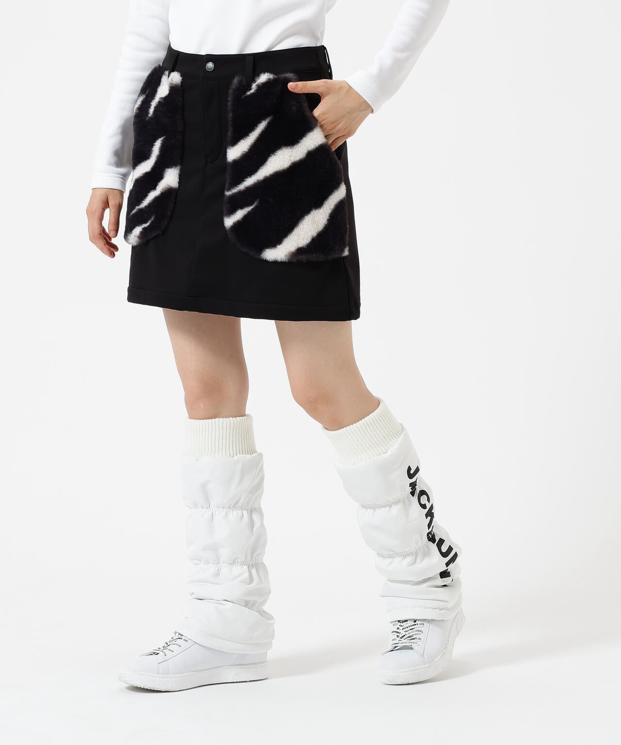 ラミネートスムース 裏地付きスカート | Jack Bunny!!（ジャックバニー