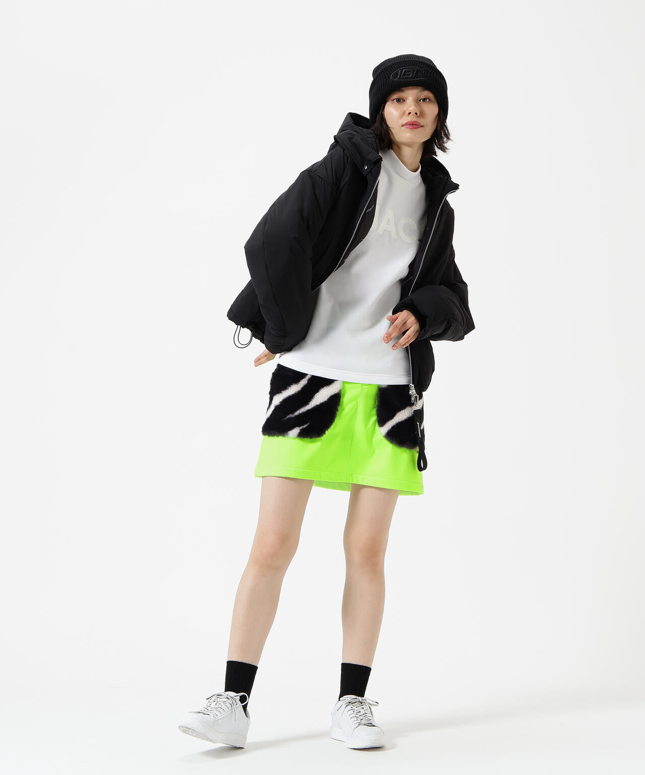 ラミネートスムース 裏地付きスカート | Jack Bunny!!（ジャックバニー