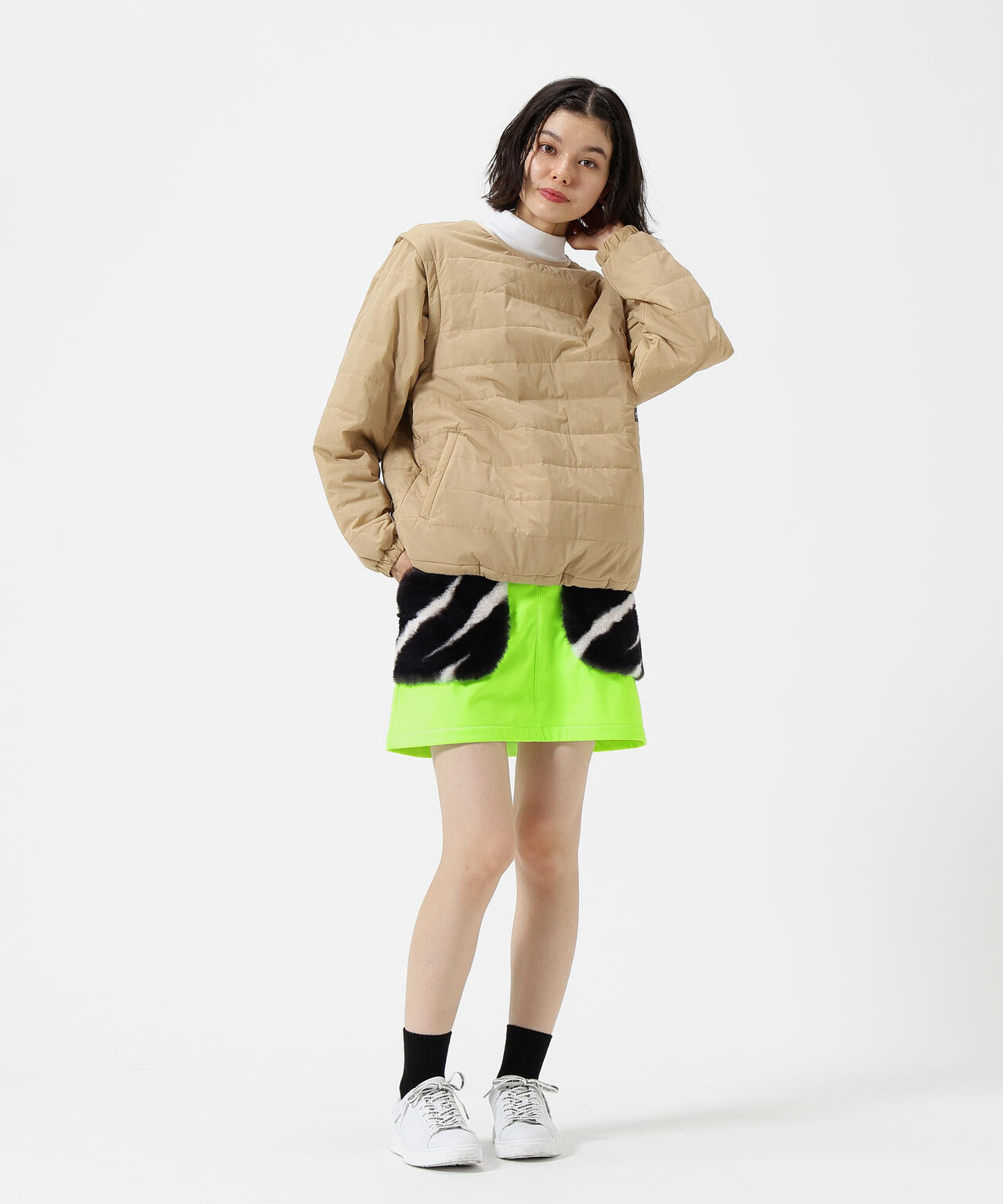 ラミネートスムース 裏地付きスカート | Jack Bunny!!（ジャックバニー