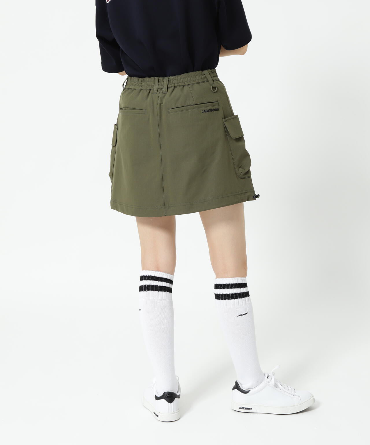 ストレッチ二重織プリント スカート